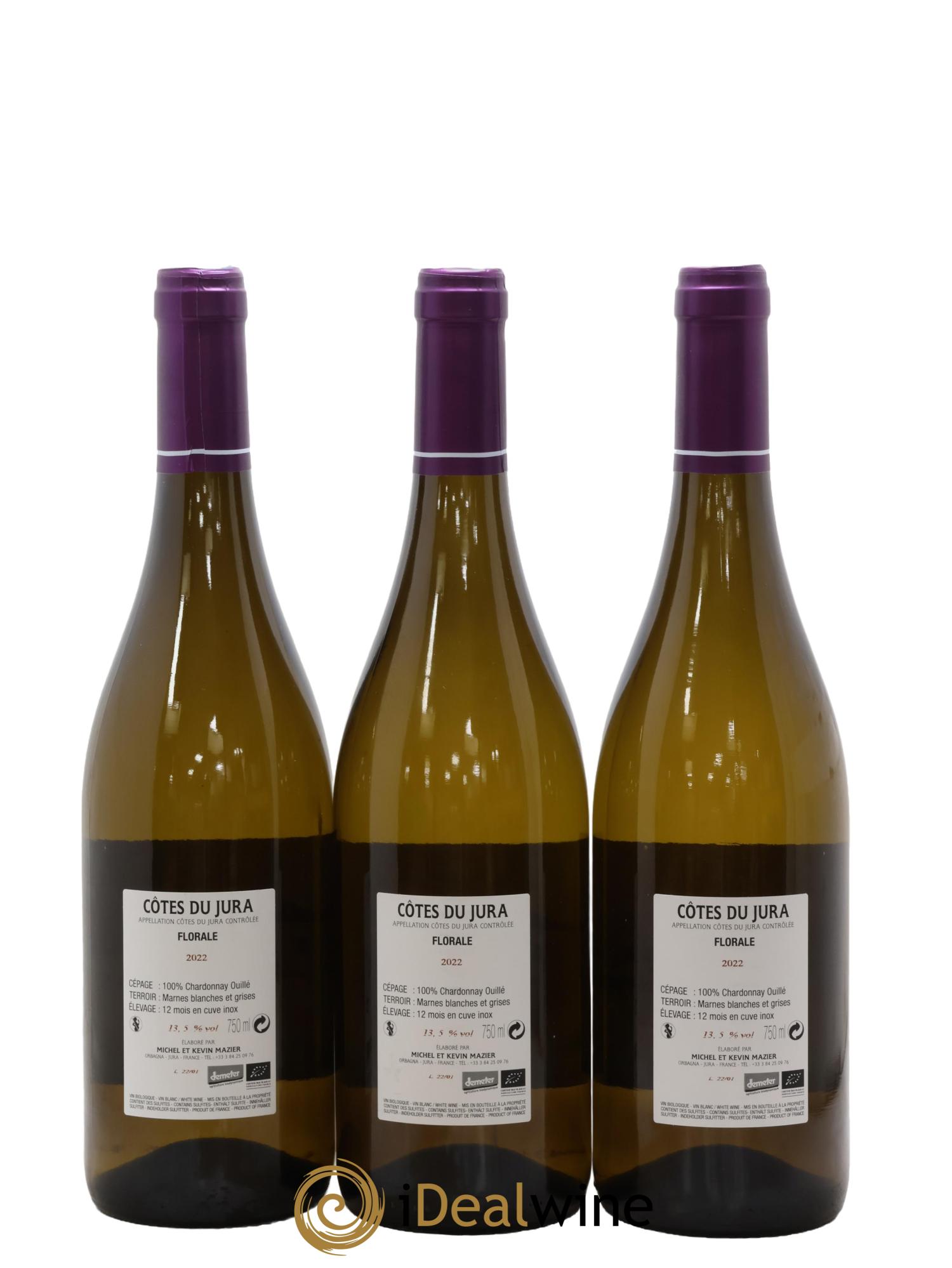 Côtes du Jura Chardonnay Florale Ronces 2022 - Lot de 3 bouteilles - 1