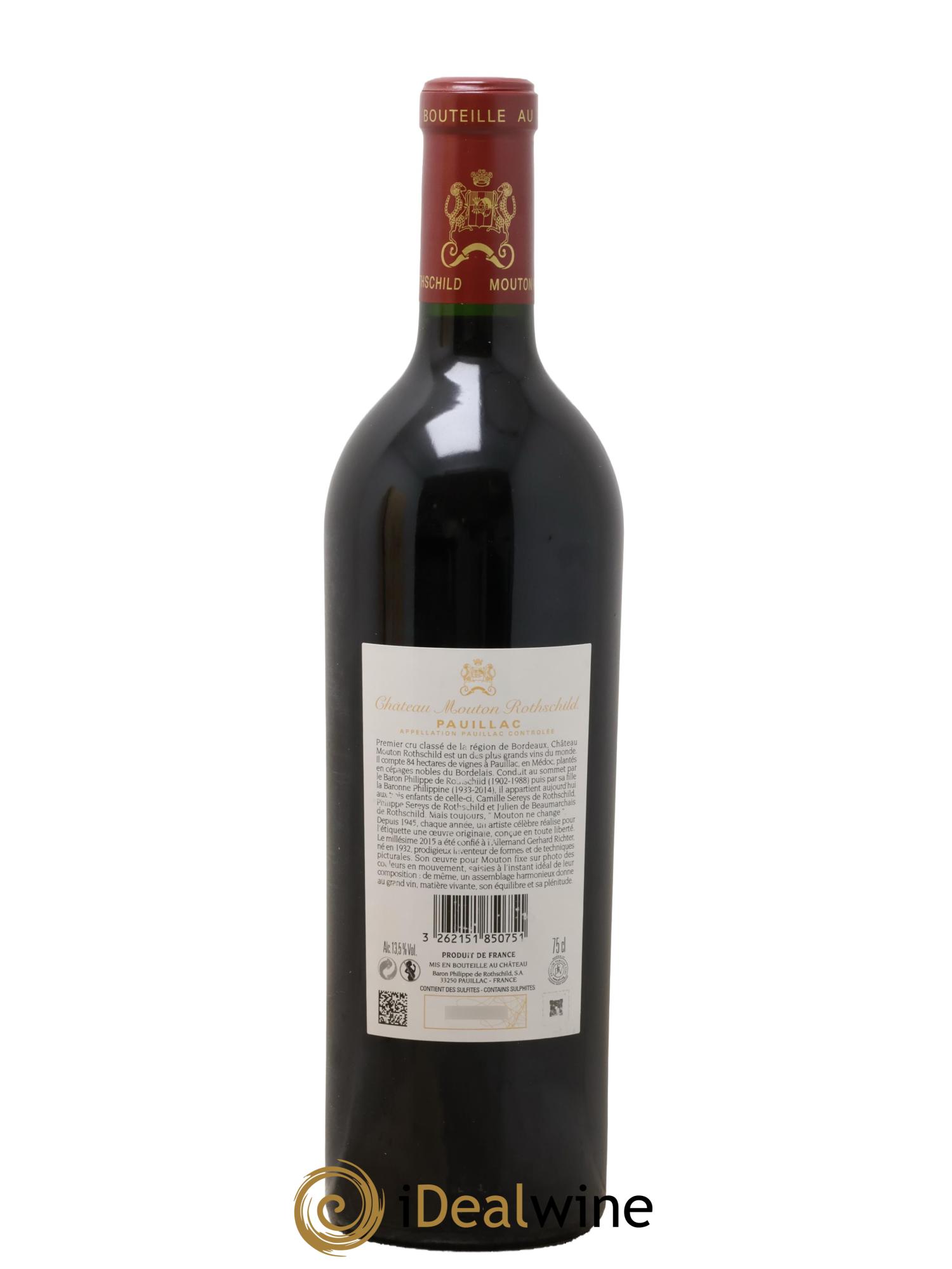 Château Mouton Rothschild 1er Grand Cru Classé  2015 - Lot of 1 bottle - 2