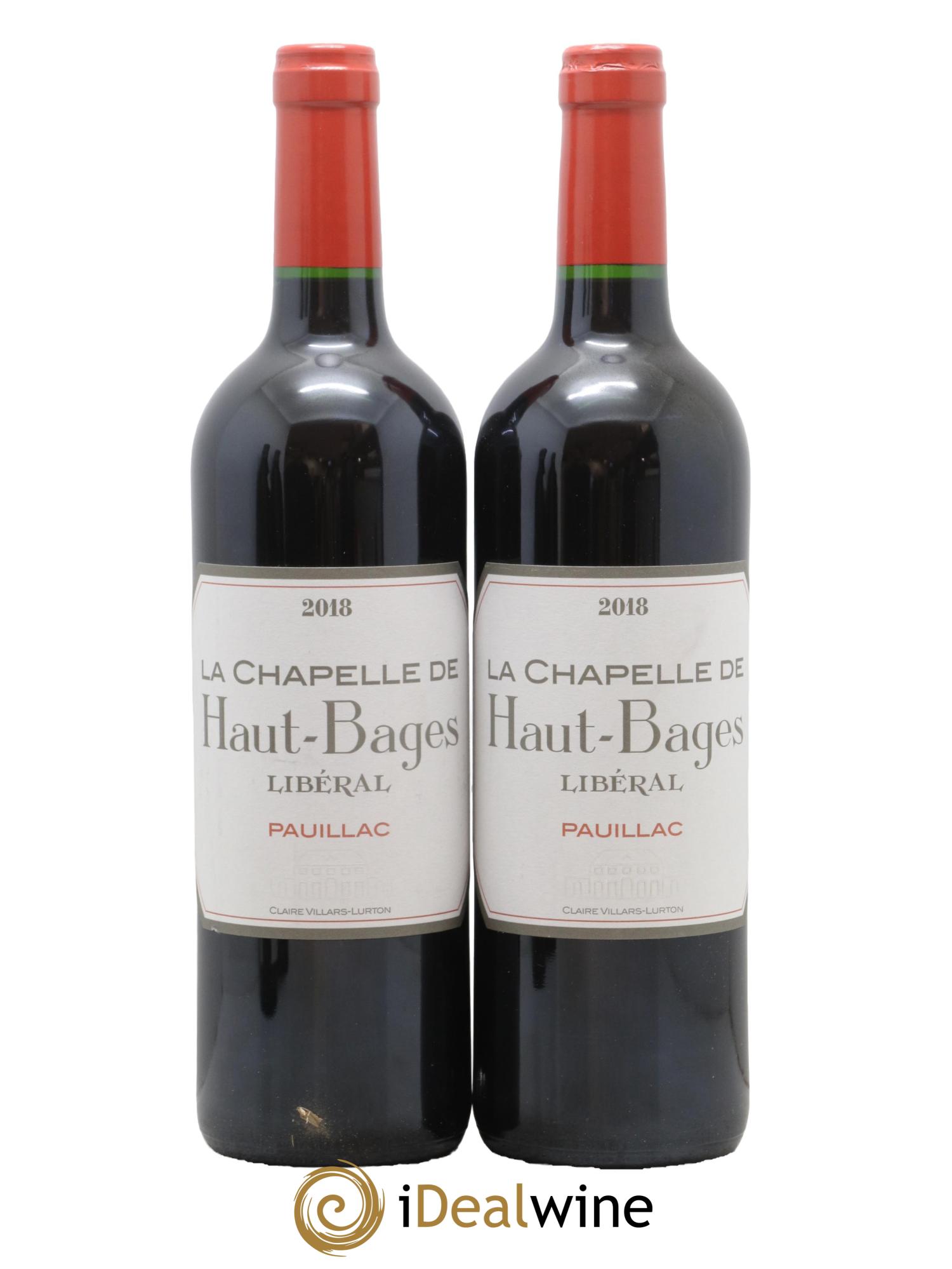 Pauillac La Chapelle de Haut-Bages Libéral 2018 - Lot de 2 bouteilles - 0