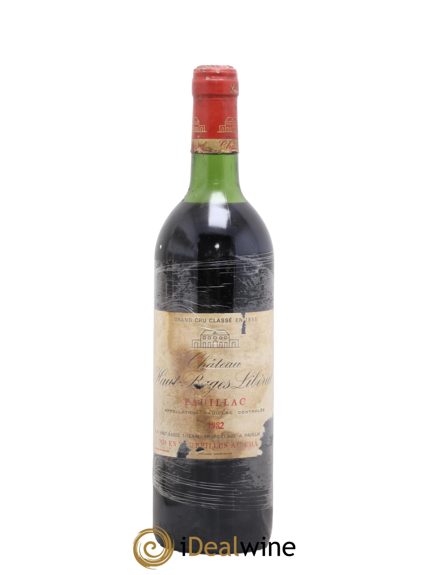 Château Haut Bages Libéral 5ème Grand Cru Classé 1982 - Lot de 1 bouteille - 0