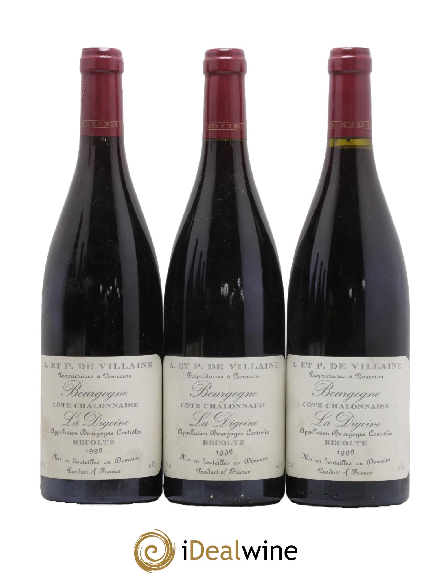 Bourgogne La Digoine Domaine de Villaine 1999 - Lot de 3 bouteilles - 0