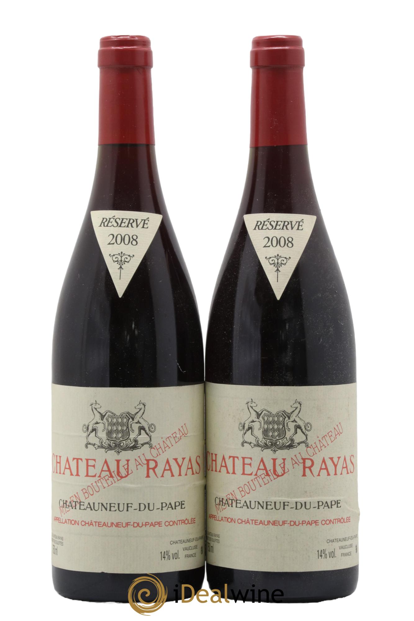 Châteauneuf-du-Pape Château Rayas Emmanuel Reynaud 2008 - Lot de 2 bouteilles - 0