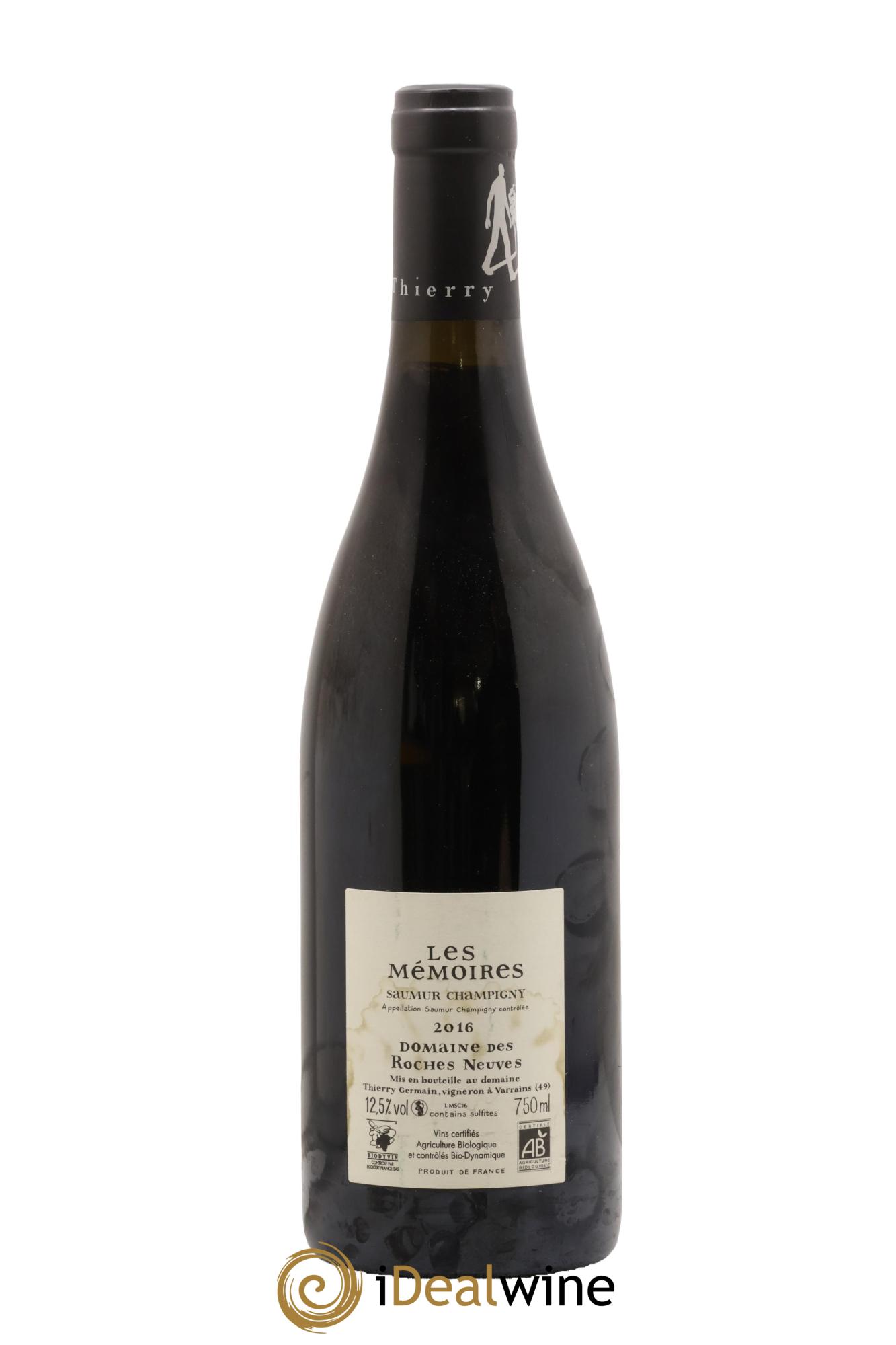 Saumur-Champigny Les Mémoires Domaine des Roches Neuves - Thierry Germain 2016 - Lotto di 1 bottiglia - 1
