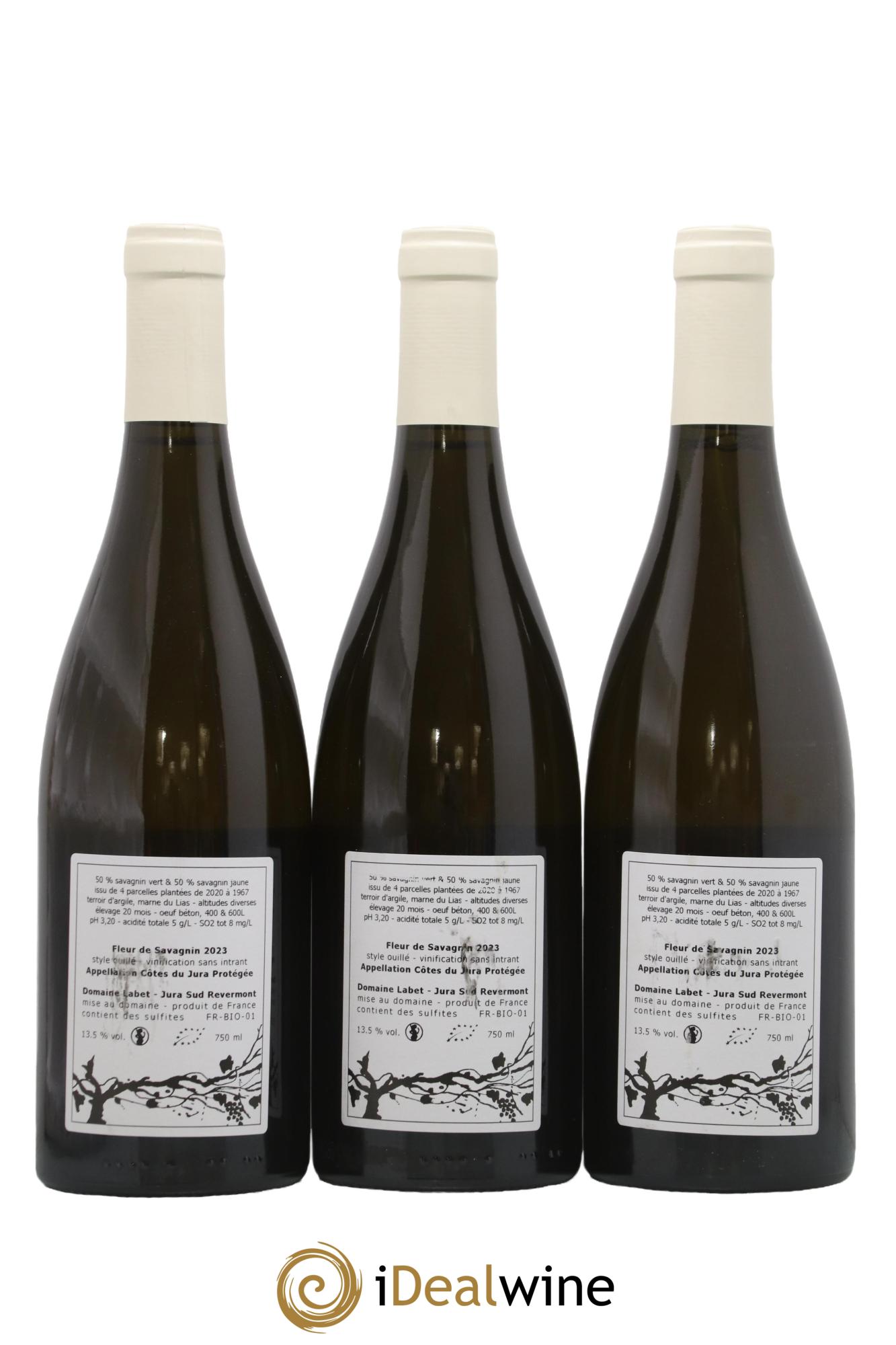 Côtes du Jura Fleur de Savagnin Romain - Julien  - Charline Labet 2023 - Lot de 3 bouteilles - 1
