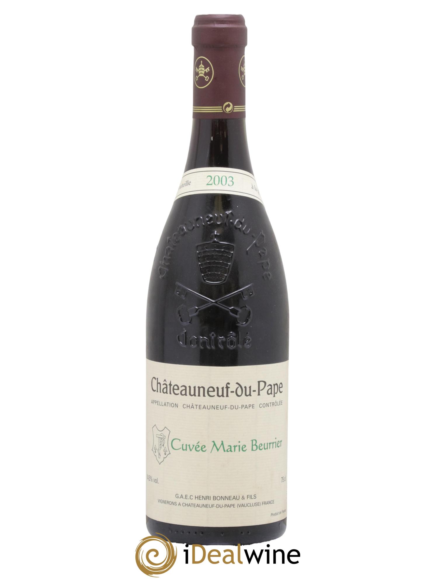 Châteauneuf-du-Pape Marie Beurrier Henri Bonneau & Fils 2003 - Lotto di 1 bottiglia - 0