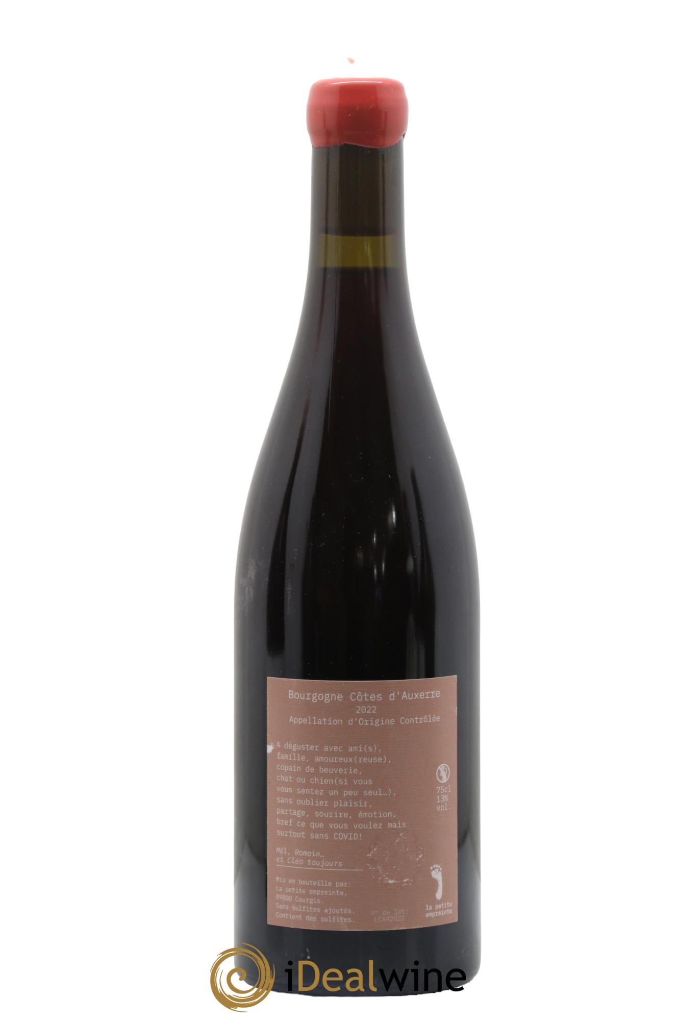 Bourgogne Côtes d'Auxerre Tapis Rouge Mélissa Bazin et Romain De Moor 2022 - Posten von 1 Flasche - 1