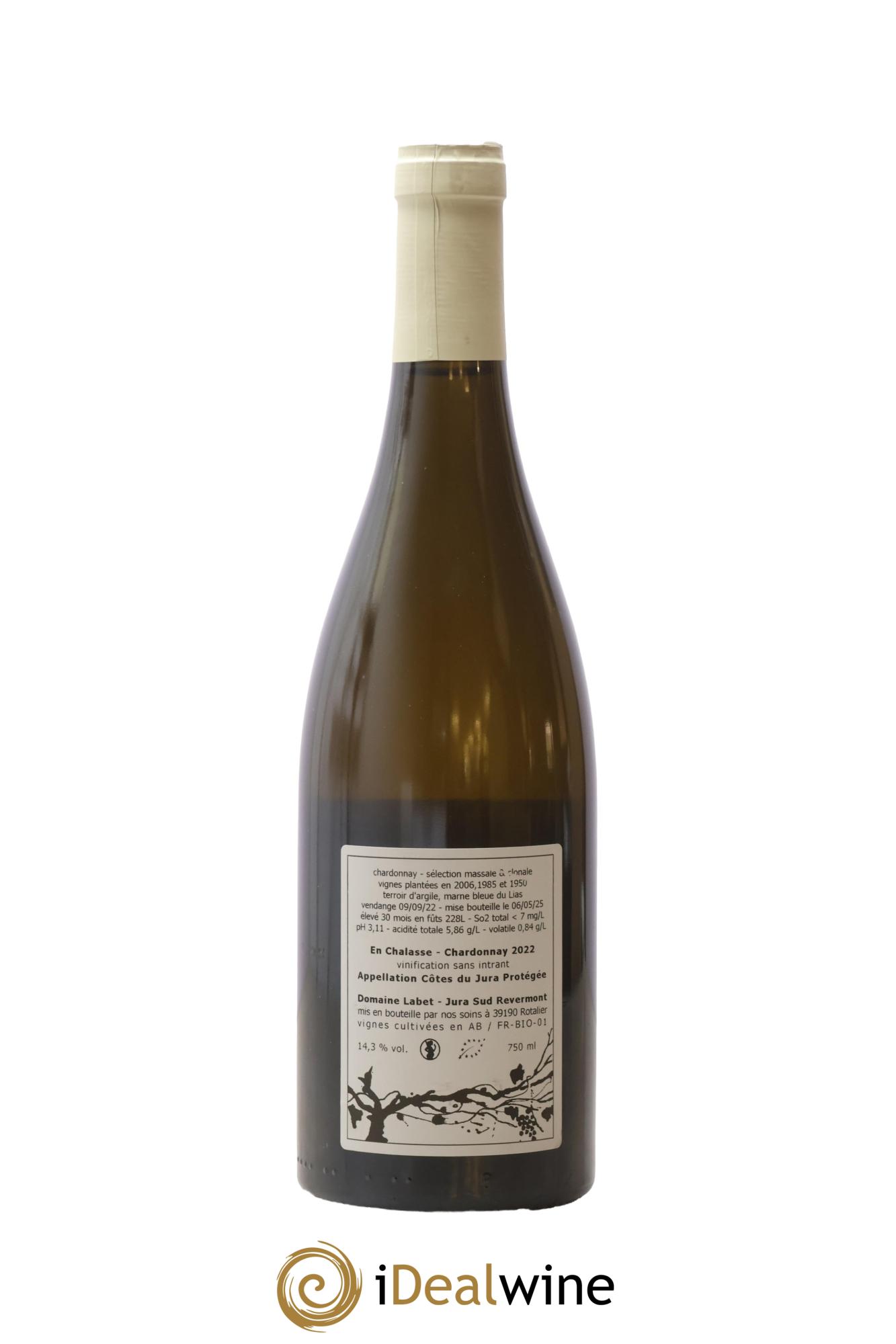 Côtes du Jura Chardonnay En Chalasse Romain - Julien - Charline Labet 2022 - Lot de 1 bouteille - 1