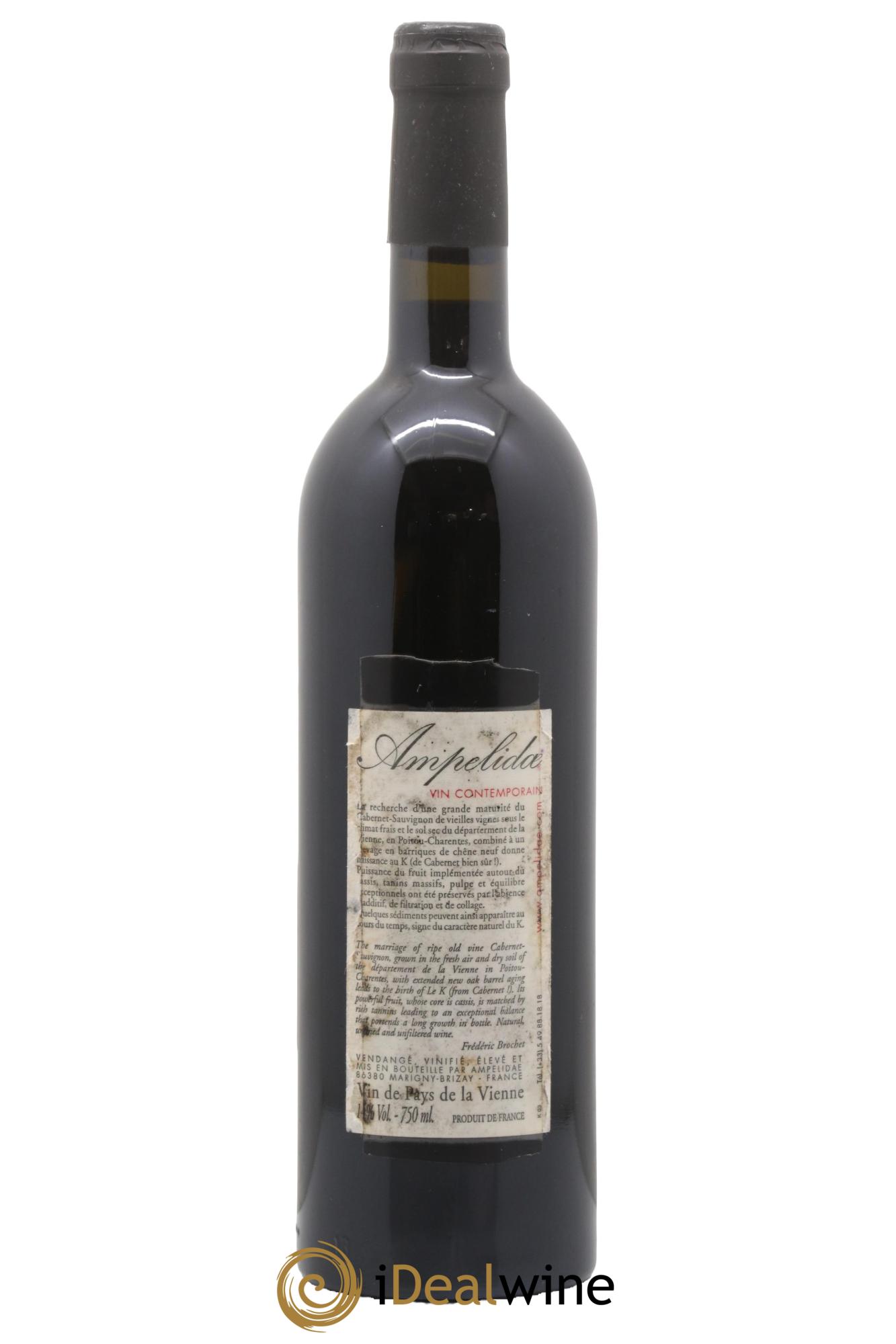 Val de Loire Vienne Le K Ampelidae Frédéric Brochet 2003 - Lot de 1 bouteille - 1