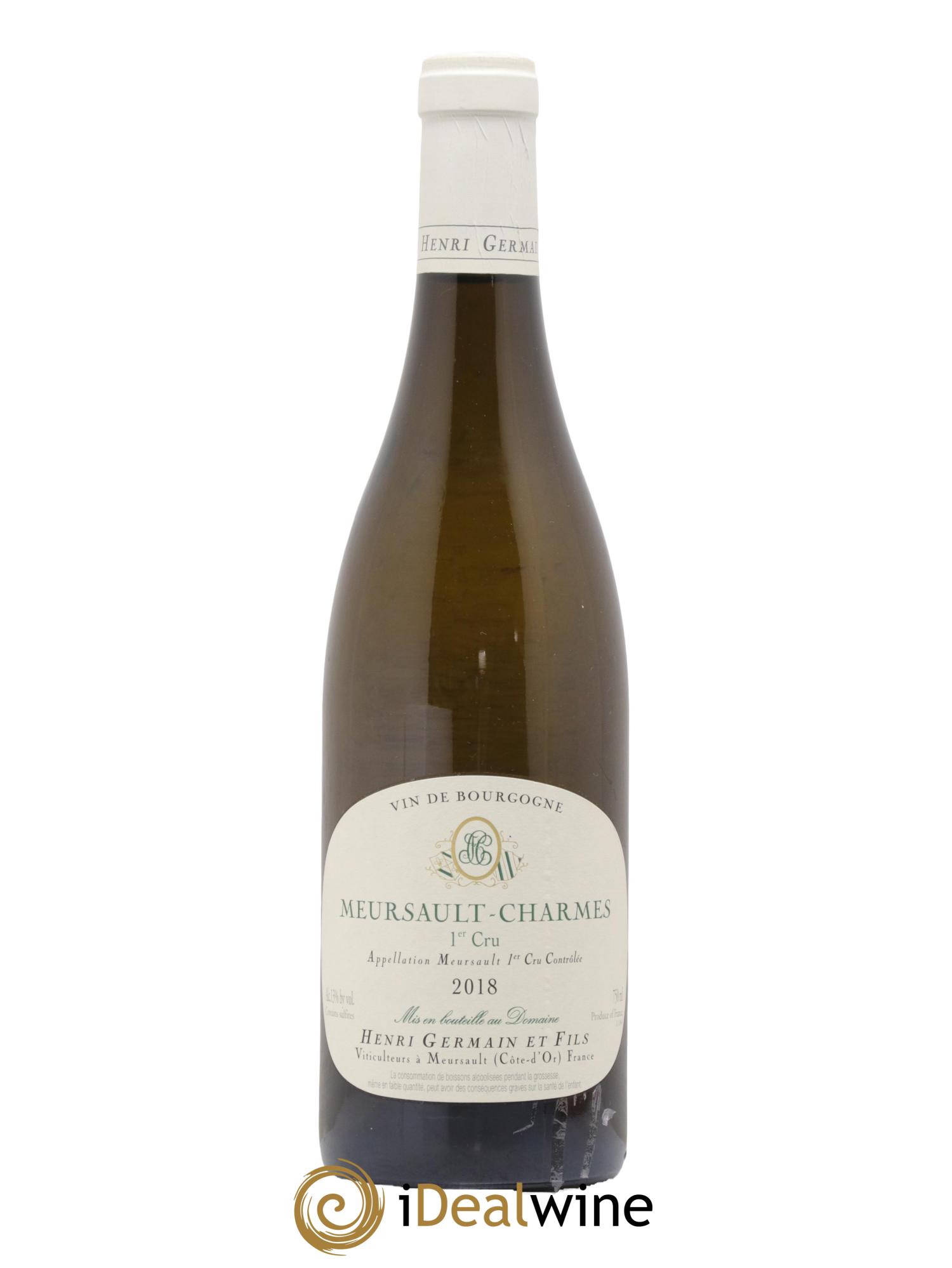 Meursault 1er Cru Charmes Henri Germain 2018 - Lot de 1 bouteille - 0