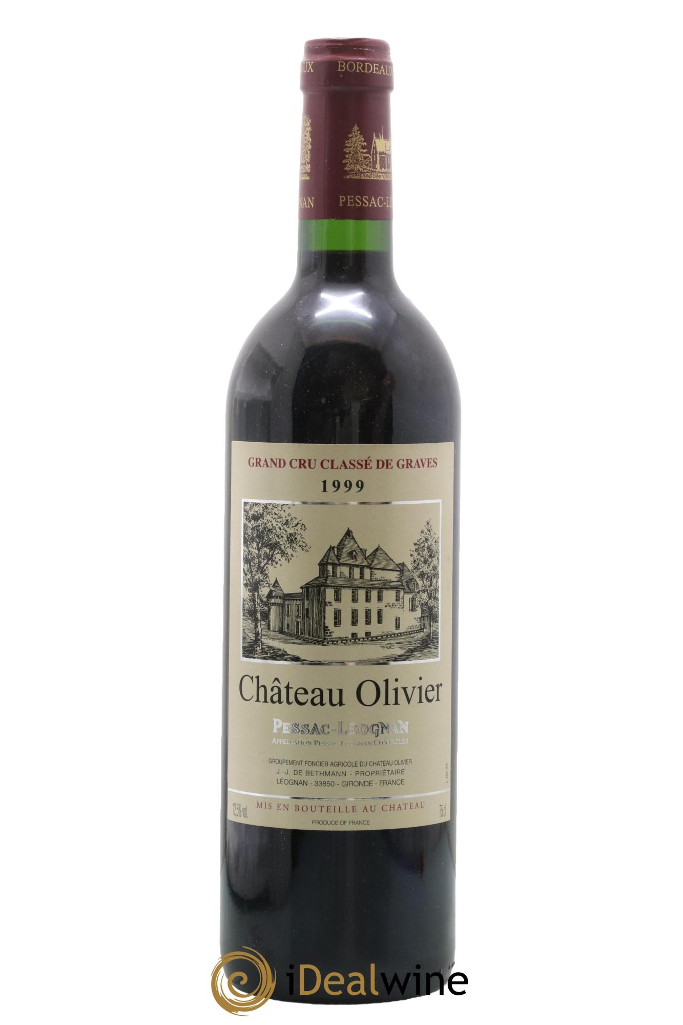 Château Olivier Cru Classé de Graves 1999 - Lot de 1 bouteille - 0