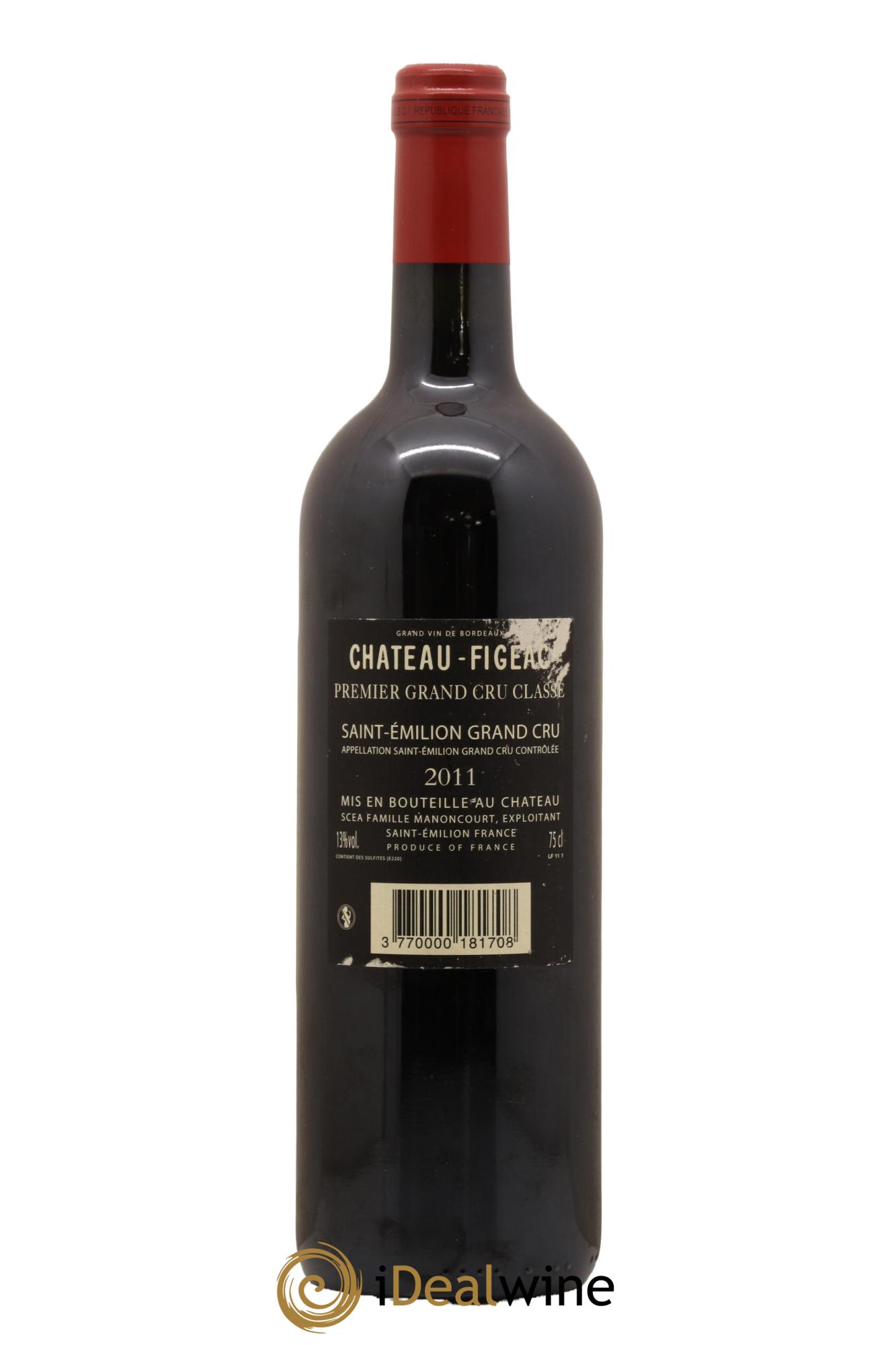 Château Figeac 1er Grand Cru Classé A 2011 - Lot de 1 bouteille - 1