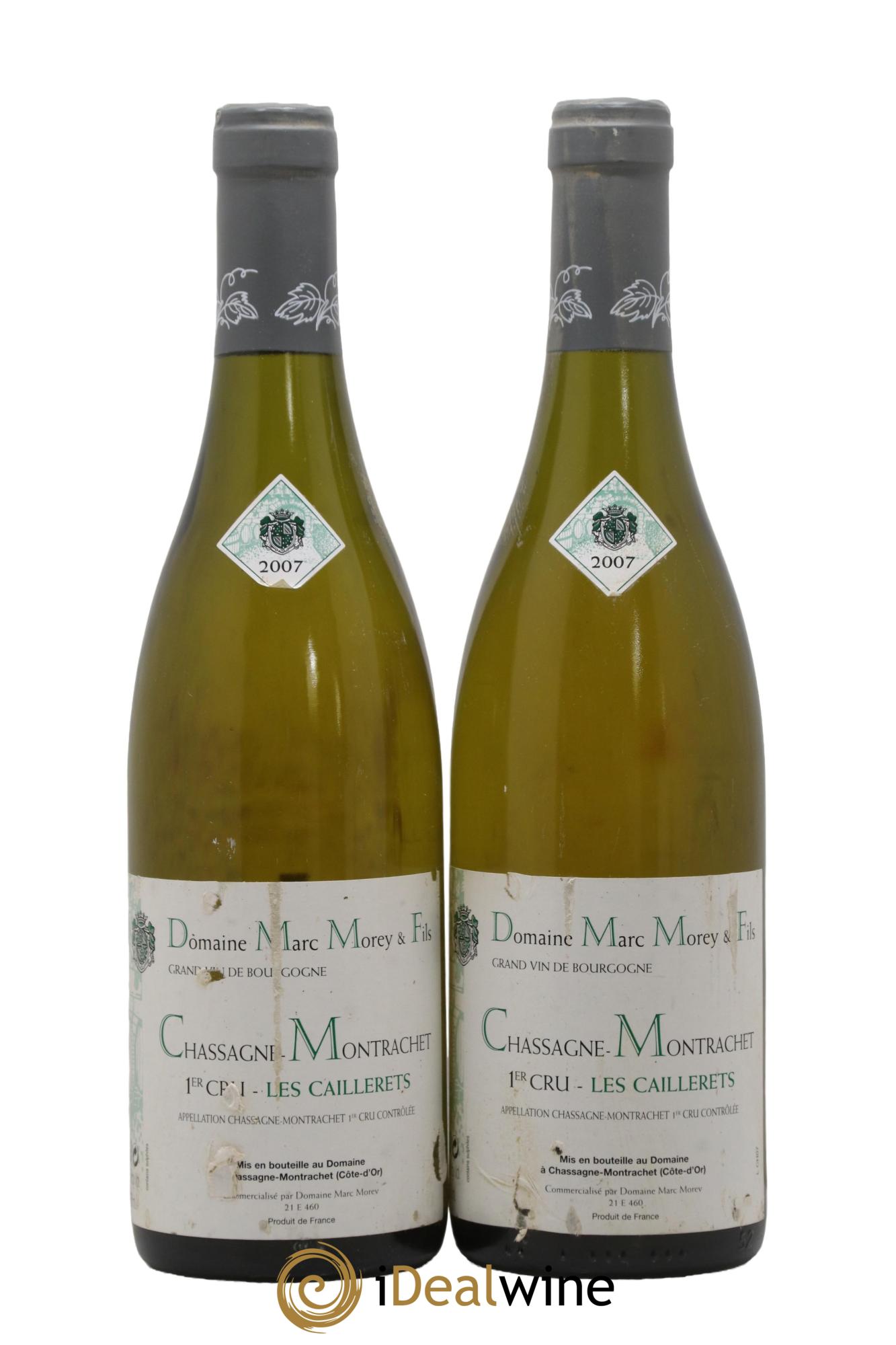 Chassagne-Montrachet 1er Cru Les Caillerets Marc Morey 2007 - Lot de 2 bouteilles - 0
