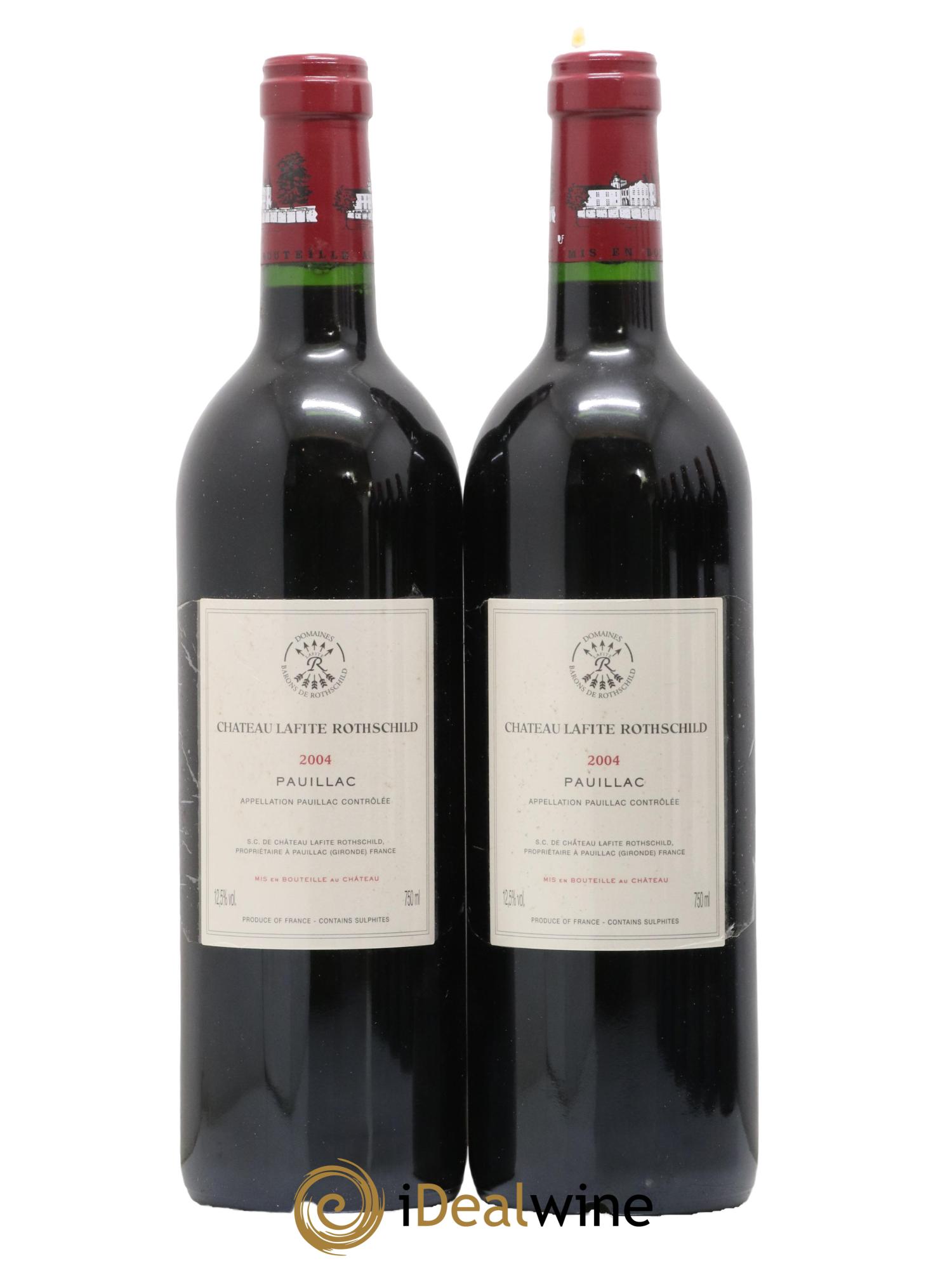 Caisse Primeurs 2 Petrus 2 Mouton 2 Cheval Blanc 2 Latour 2 Margaux 2 Lafitte 2004 - Lot de 12 bouteilles - 5