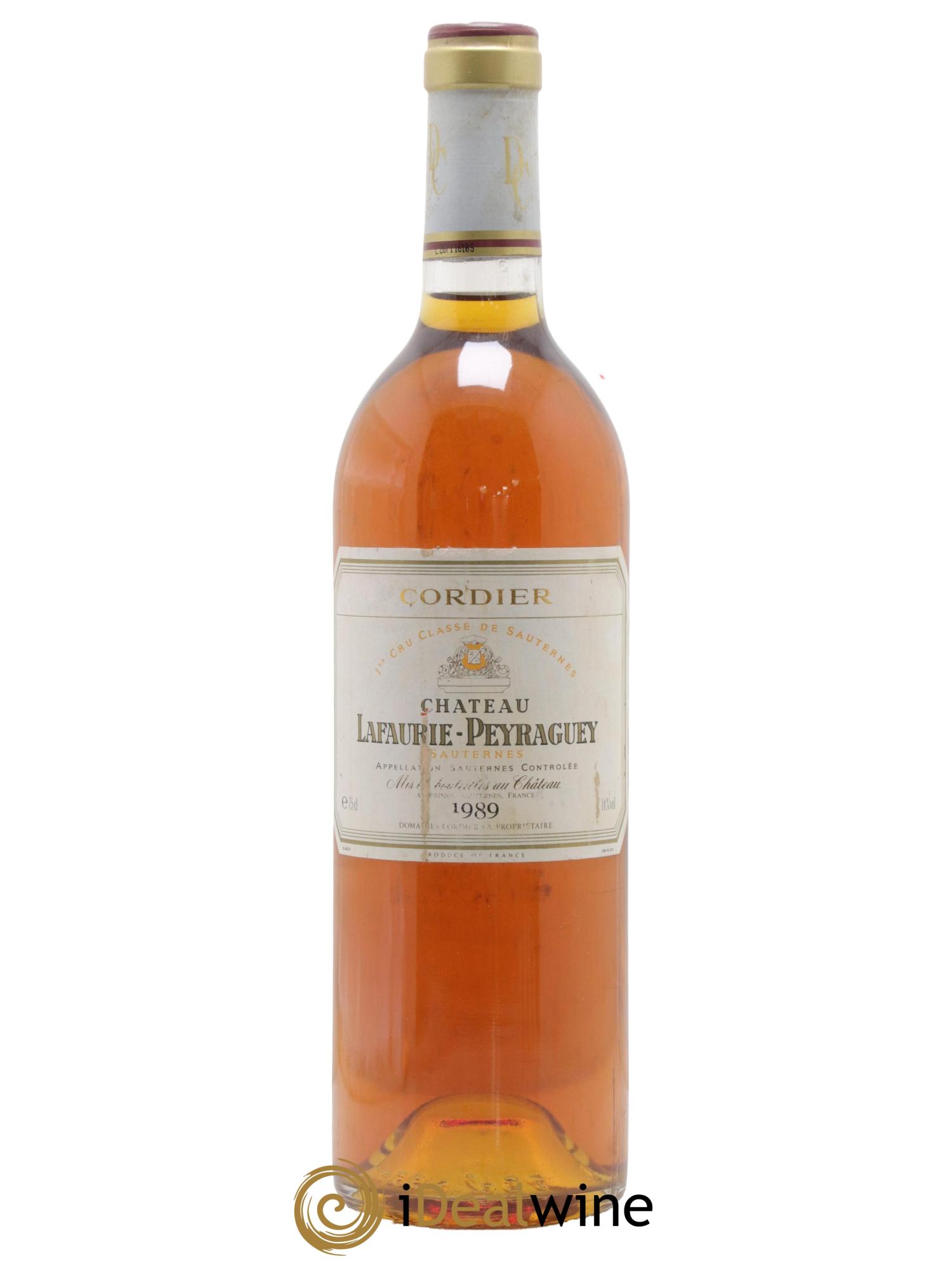 Château Lafaurie-Peyraguey 1er Grand Cru Classé 1989 - Lot de 1 bouteille - 0