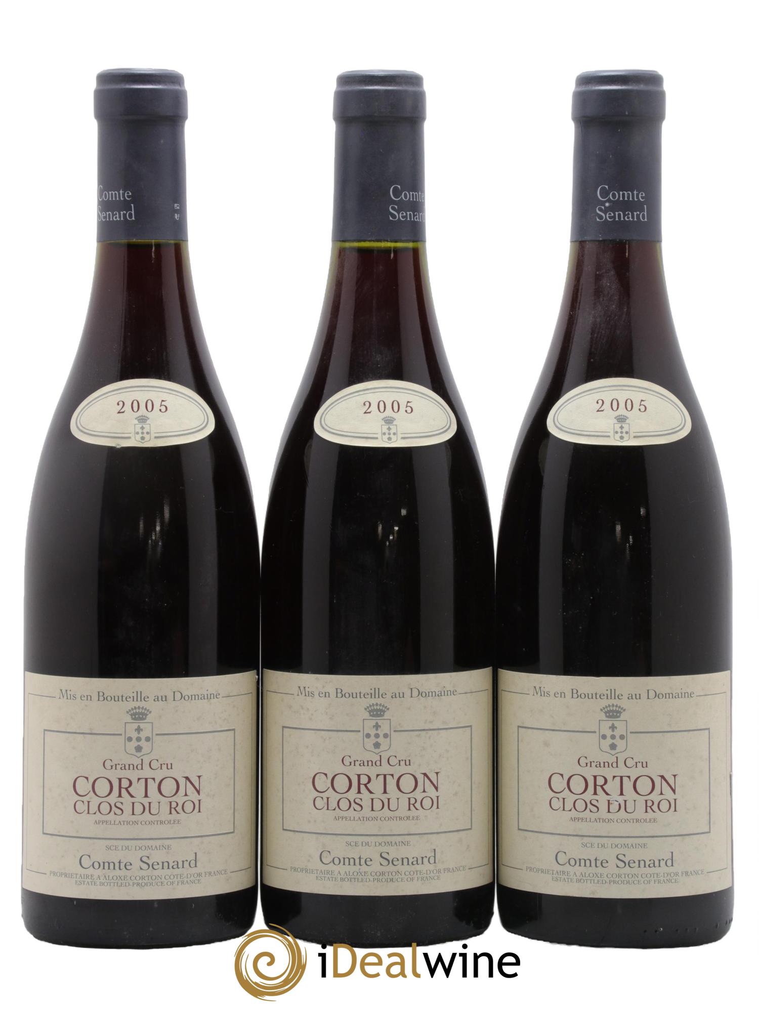 Corton Grand Cru Clos du Roi Comte Senard 2005 - Lot de 3 bouteilles - 0