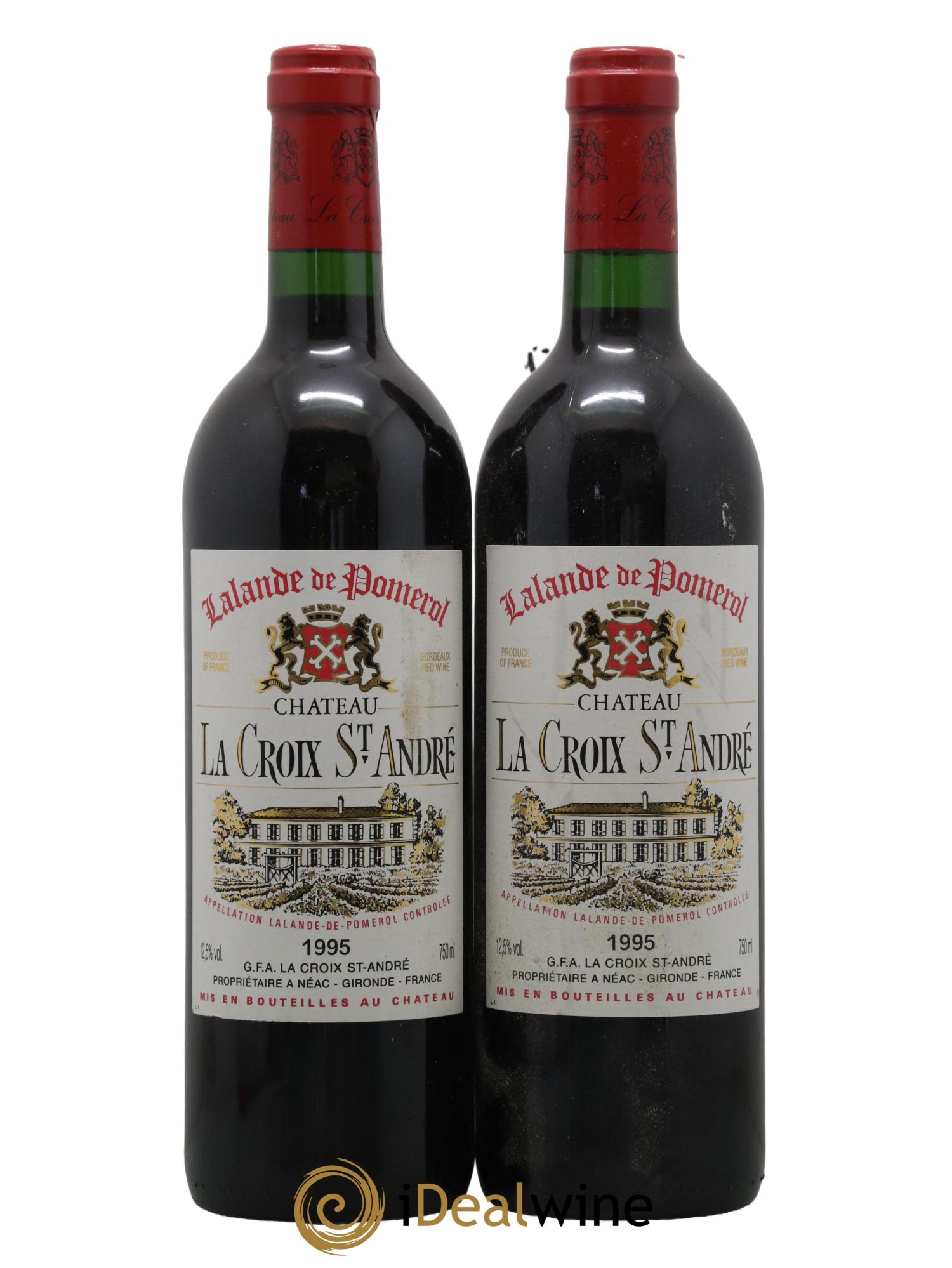 Château La Croix Saint André 1995 - Lot de 2 bouteilles - 0