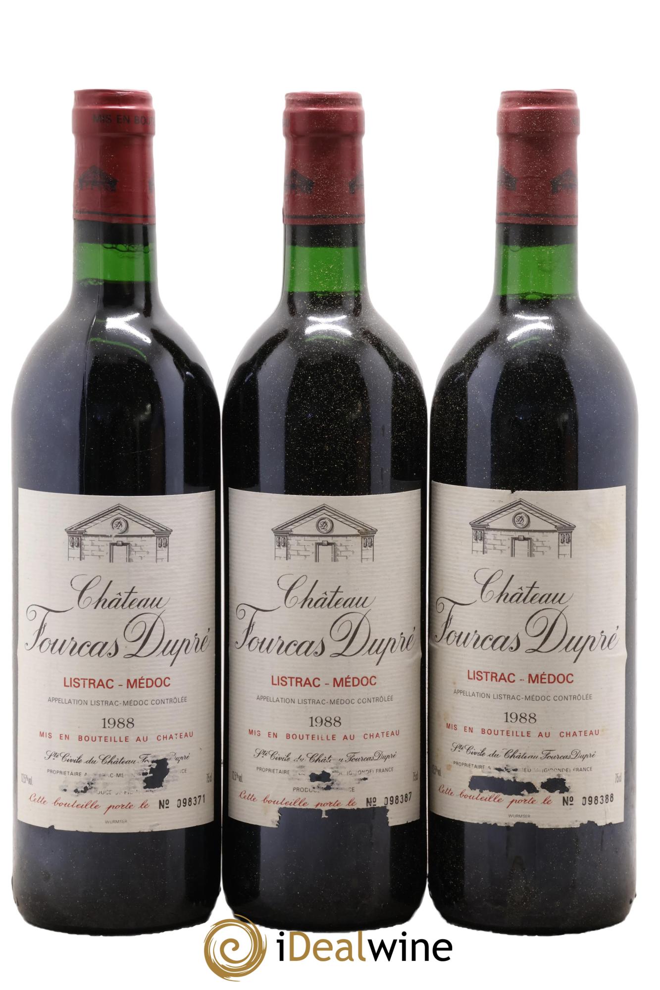Château Fourcas Dupré 1988 - Posten von 12 Flaschen - 1