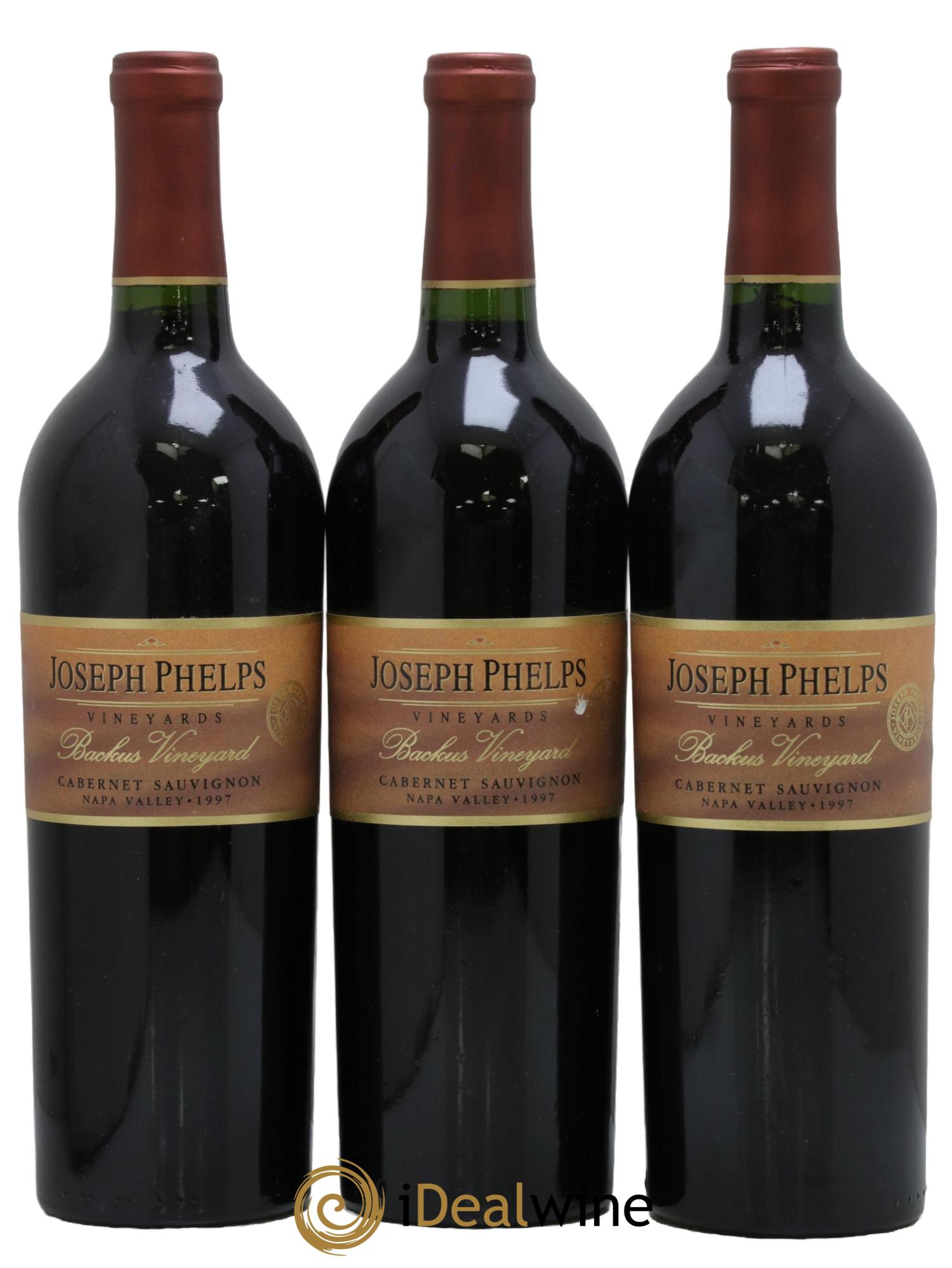 Napa Valley Backus Joseph Phelps 1997 - Posten von 3 Flaschen - 0