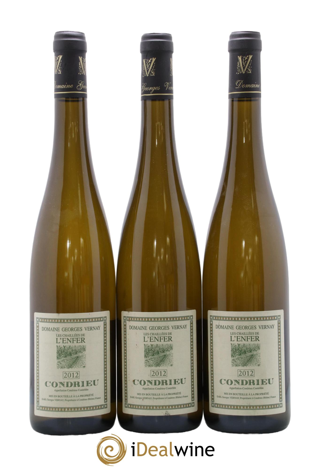 Condrieu Les Chaillées de l'Enfer Georges Vernay 2012 - Lot de 3 bouteilles - 0