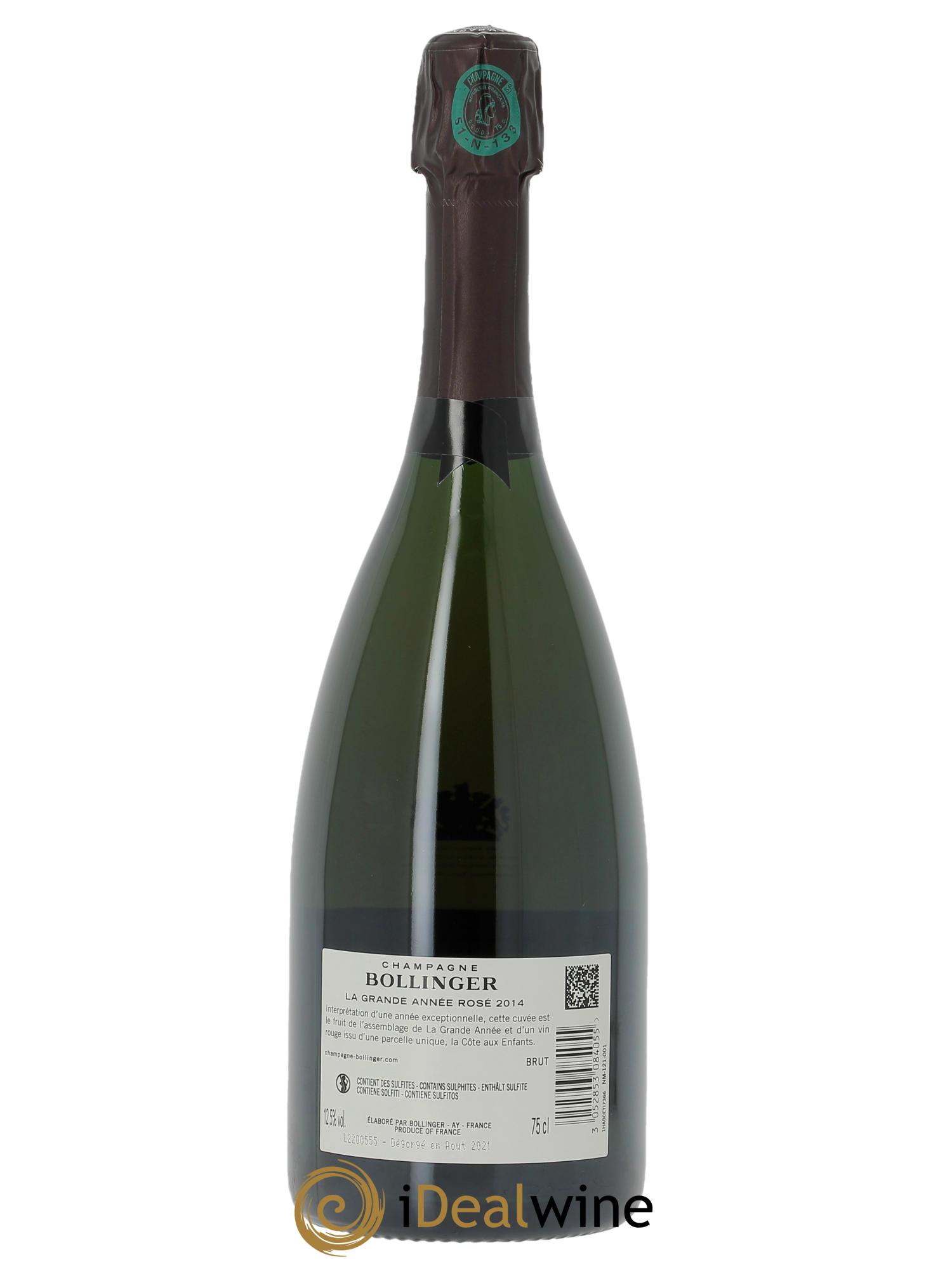 Grande Année Brut Bollinger  2014 - Lot de 1 bouteille - 2