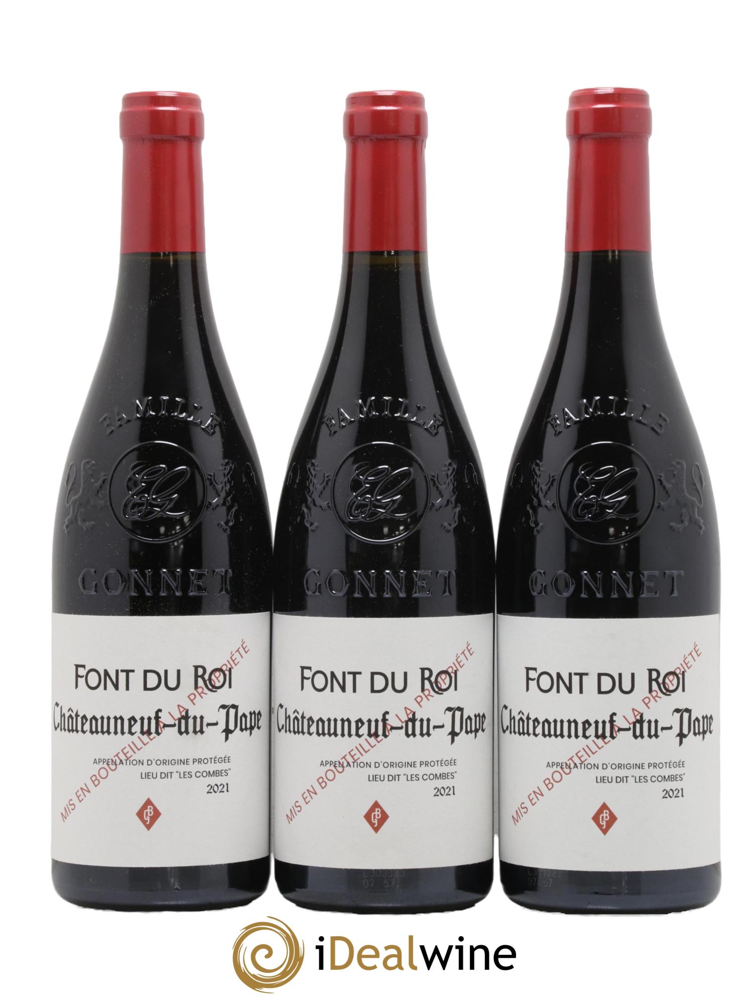 Châteauneuf-du-Pape Domaine Font Roi Les Combes 2021 - Lot de 3 bouteilles - 0