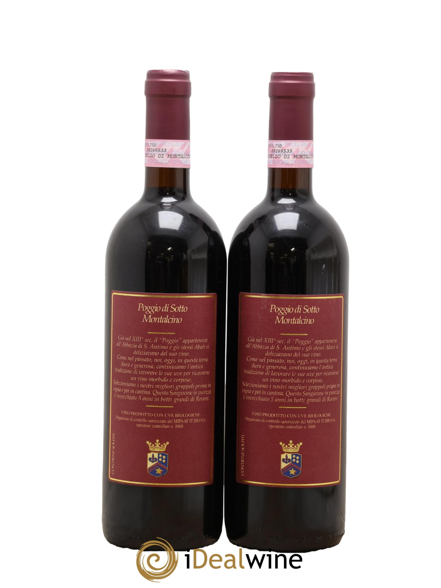 Brunello di Montalcino DOCG Poggio di Sotto 2006 - Lot de 2 bouteilles - 1