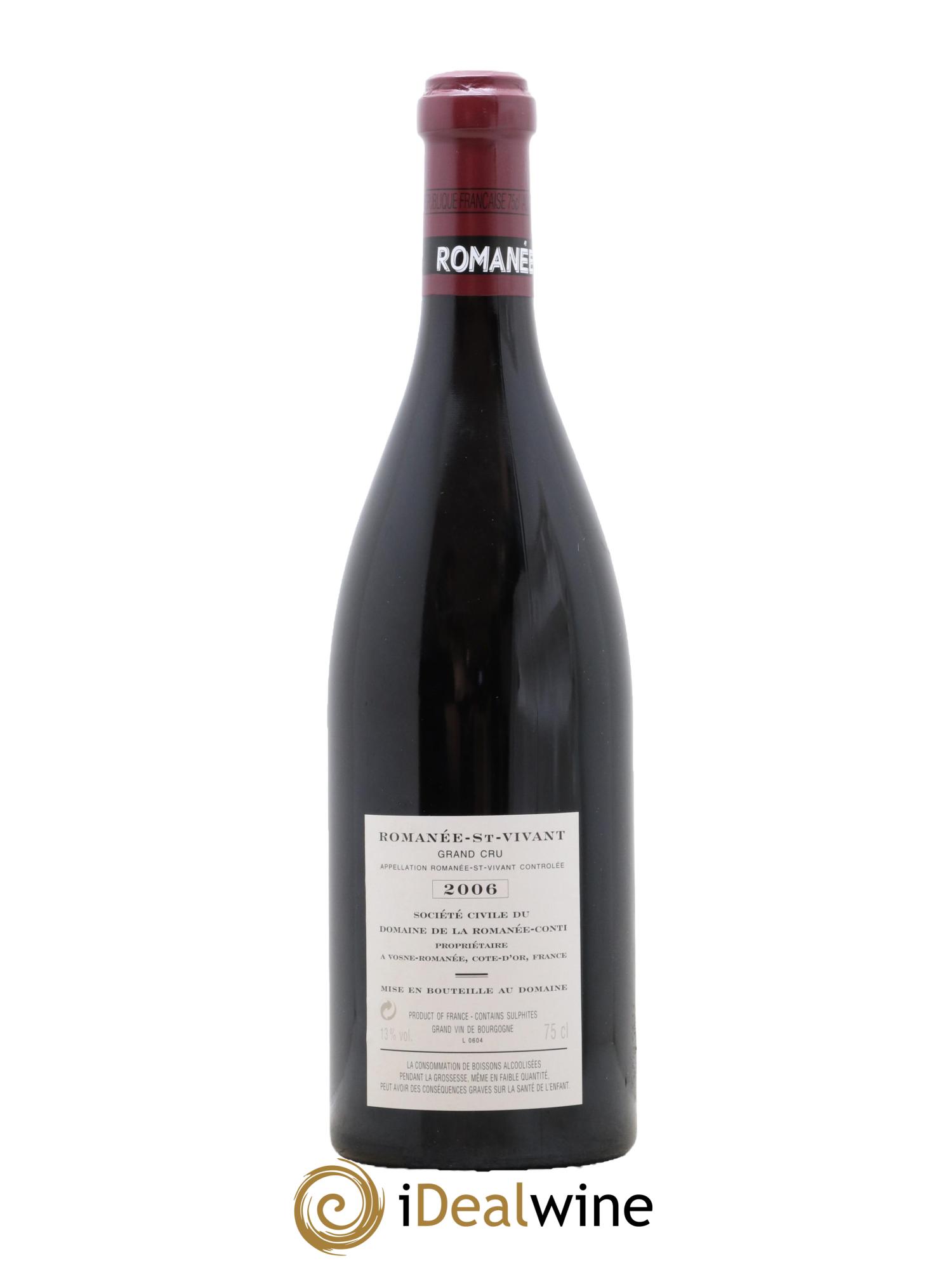 Romanée-Saint-Vivant Grand Cru Domaine de la Romanée-Conti  2006 - Posten von 1 Flasche - 1