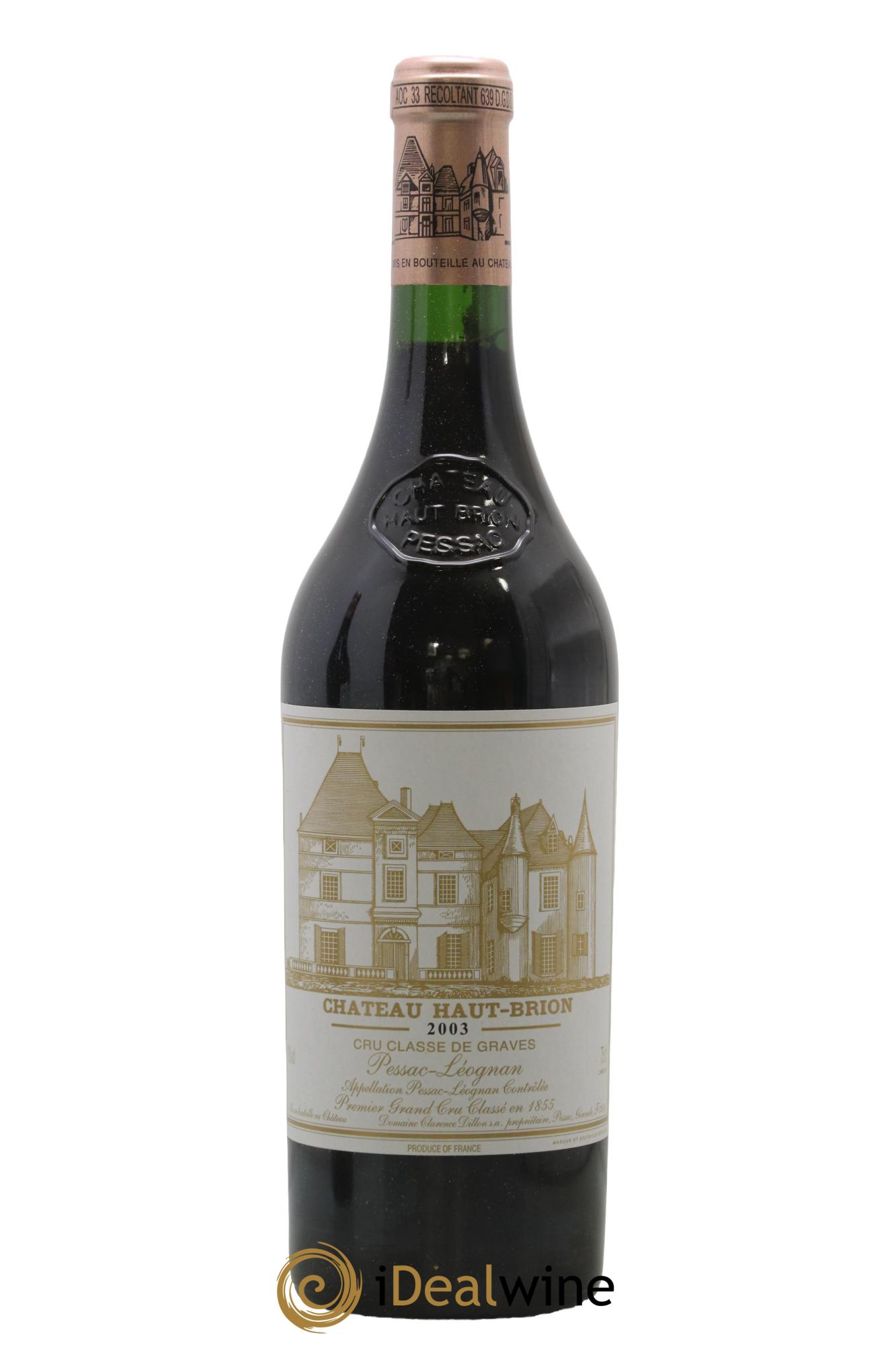 Château Haut Brion 1er Grand Cru Classé 2003 - Lot de 1 bouteille - 0