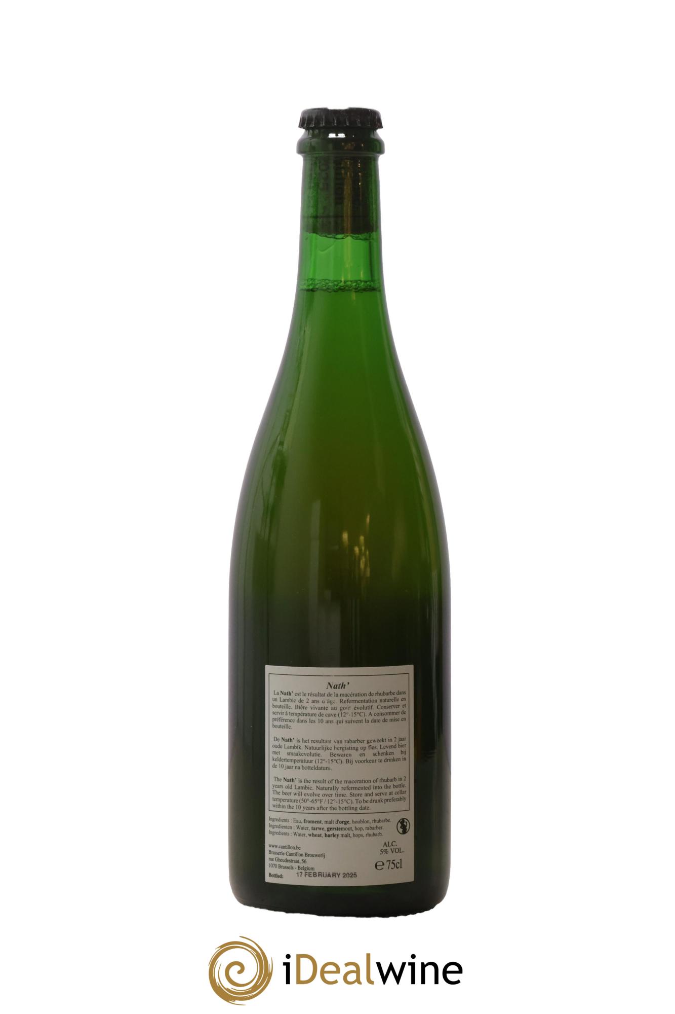 Bière Gueuze Cantillon Cuvée Nath 2024 - Lot de 1 bouteille - 1