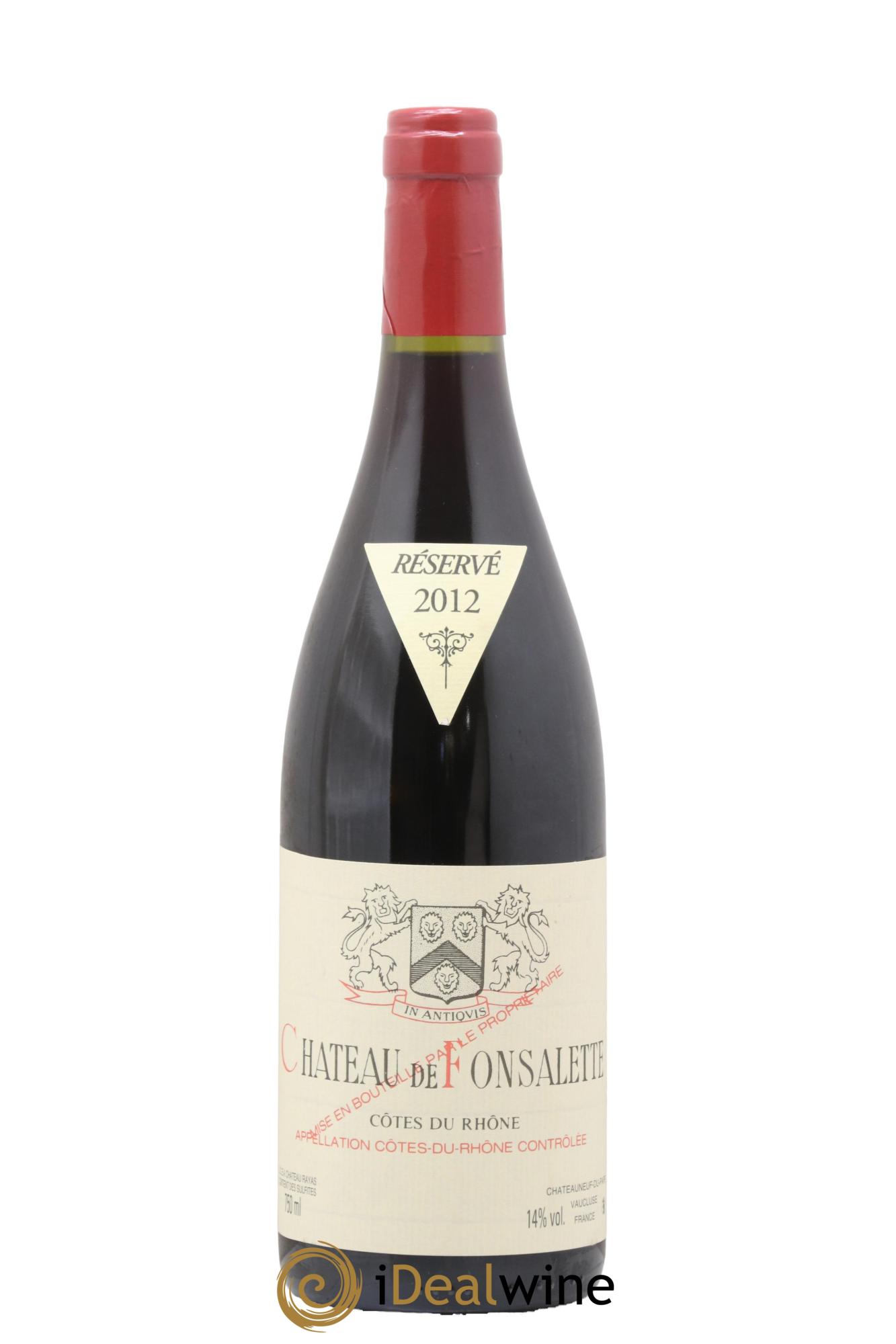 Côtes-du-Rhône Château de Fonsalette Emmanuel Reynaud 2012 - Lot de 1 bouteille - 0