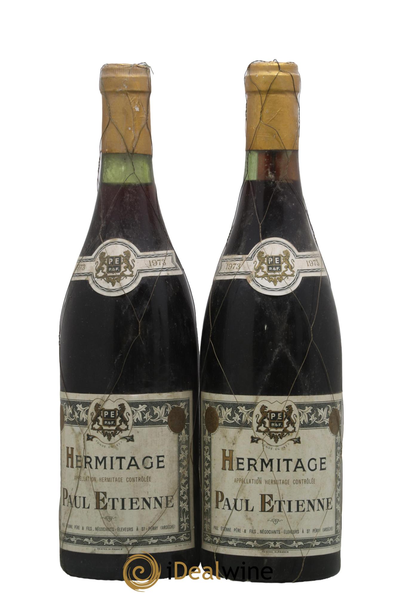 Hermitage Paul Etienne 1973 - Lot de 2 bouteilles - 0