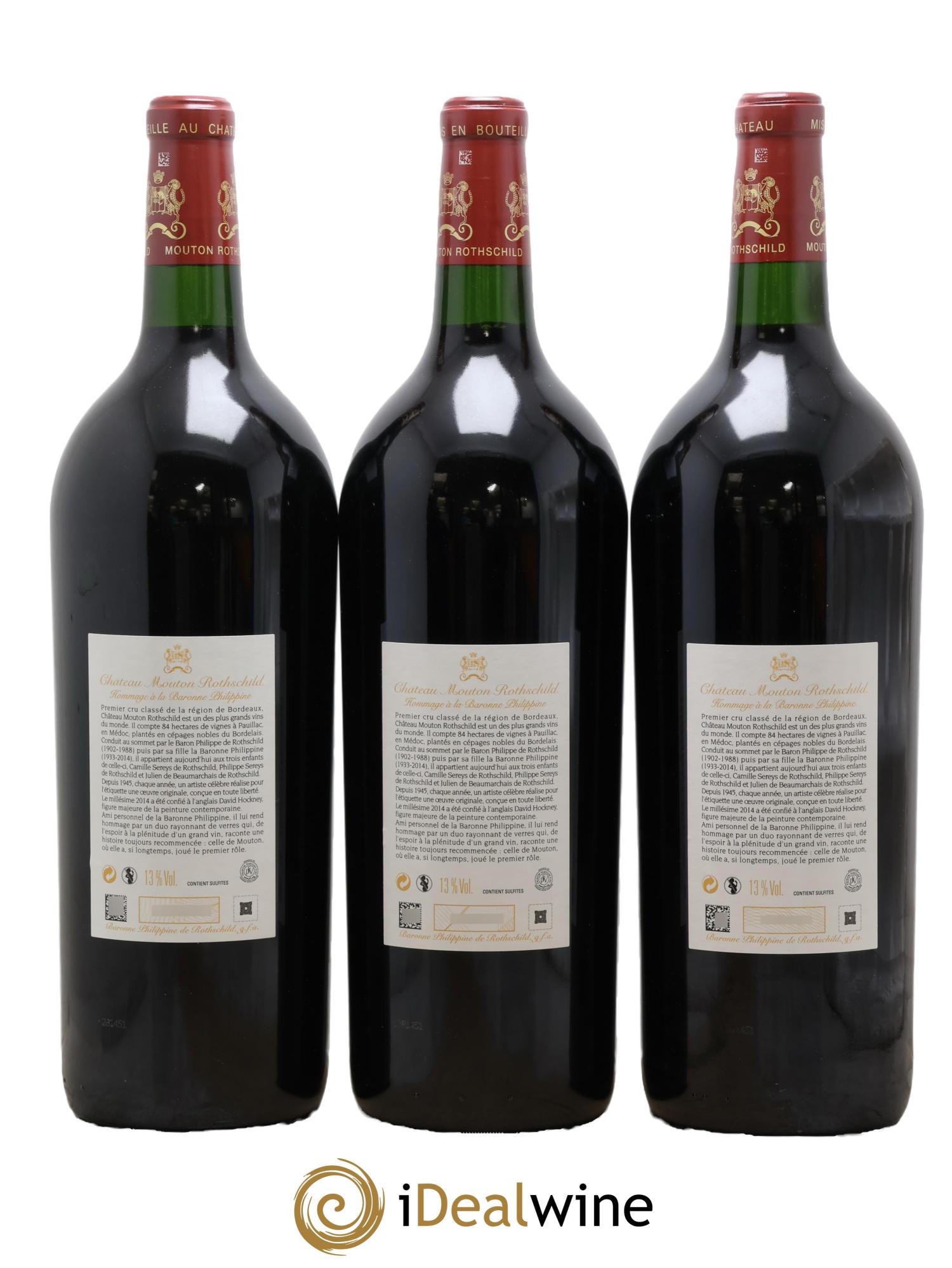Château Mouton Rothschild 1er Grand Cru Classé 2014 - Posten von 3 Magnum - 1