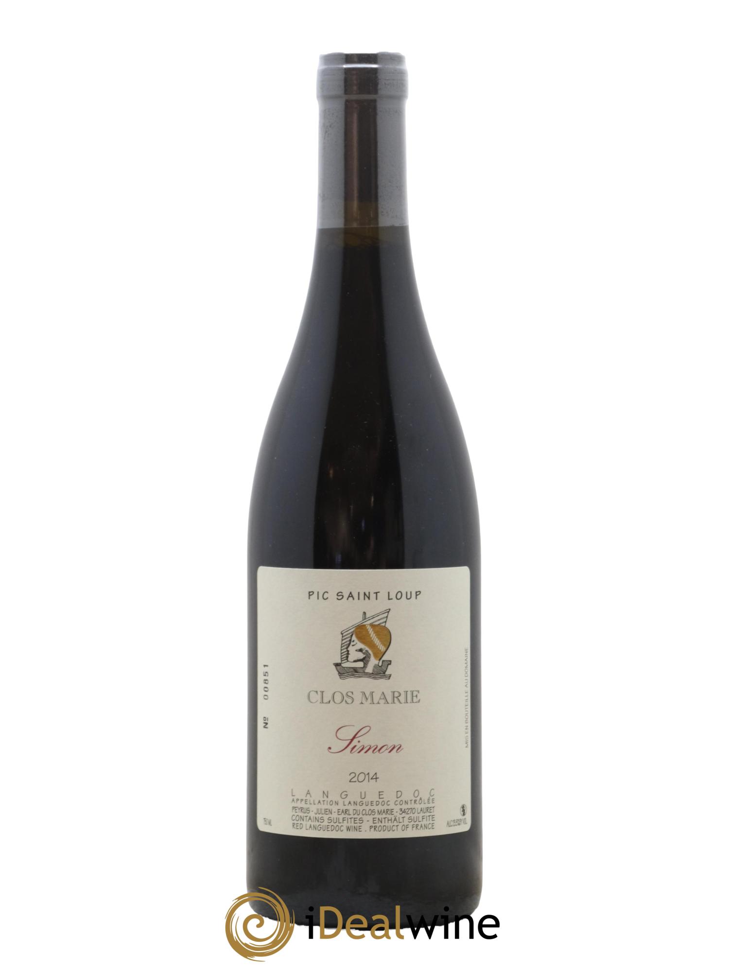 Pic Saint-Loup Clos Marie Cuvée Simon Christophe Peyrus et Françoise Julien 2014 - Posten von 1 Flasche - 0