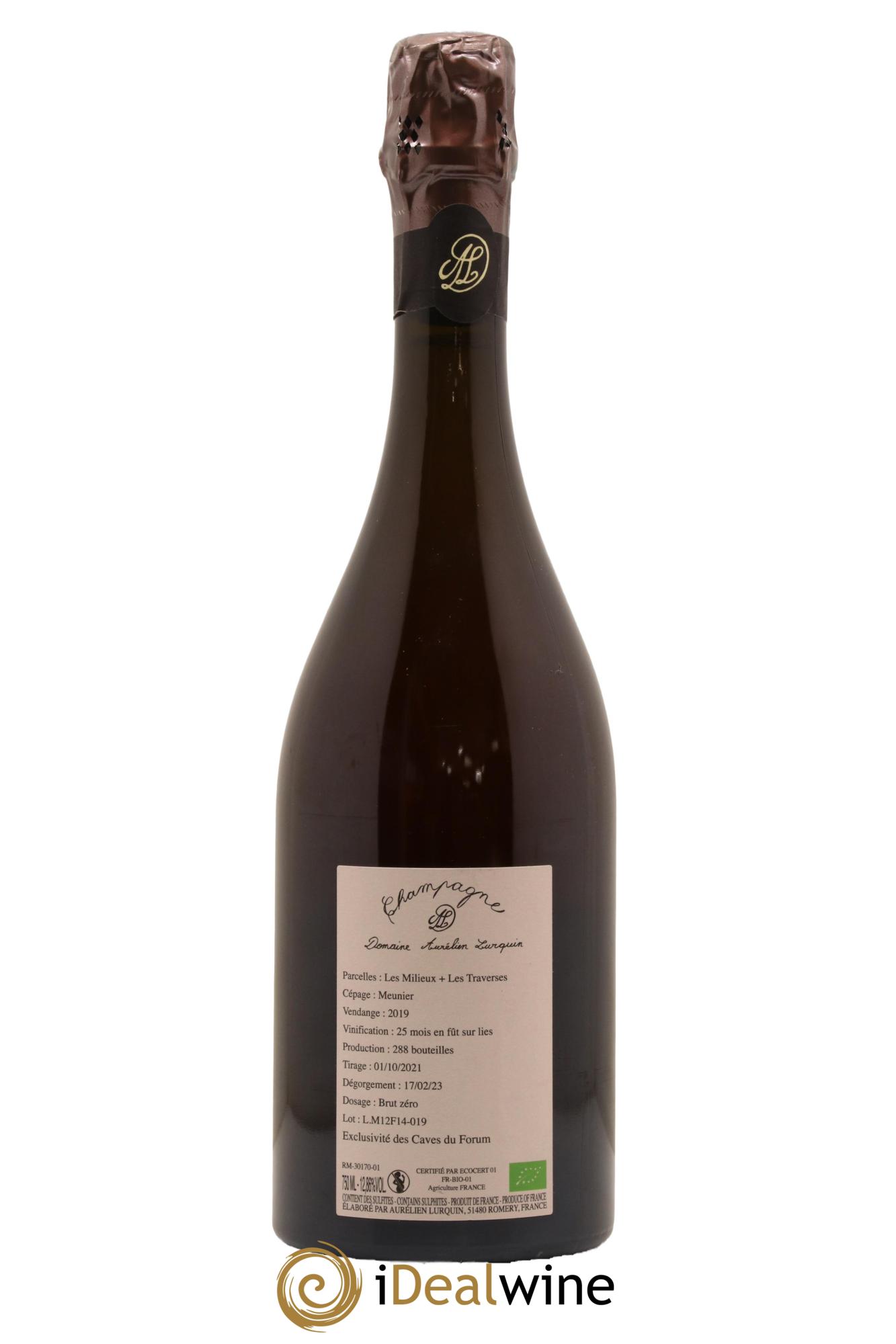 Champagne - Saignee de Meunier Maison Aurelien Lurquin 2019 - Lot de 1 bouteille - 1