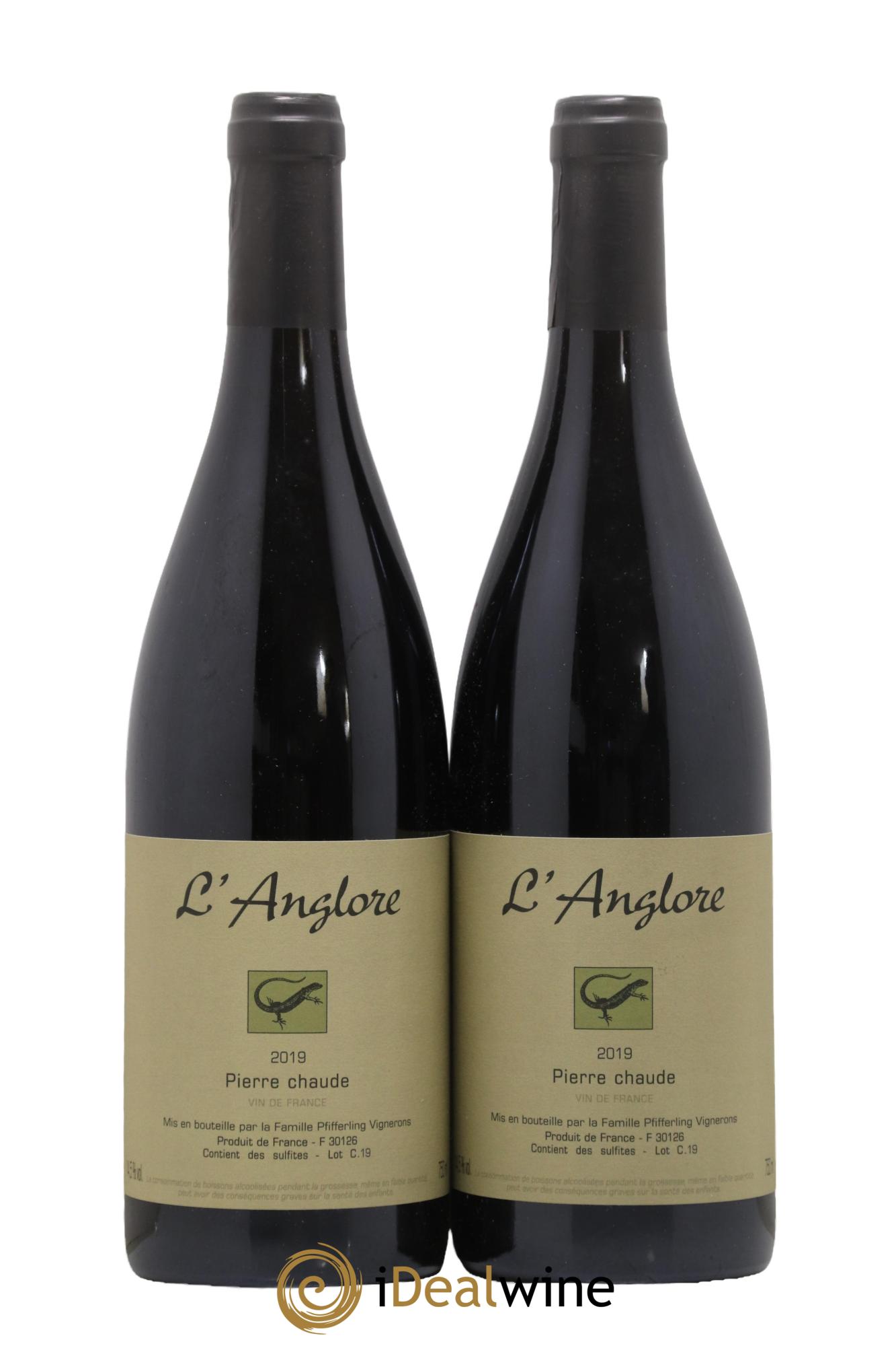 Vin de France Pierre chaude L'Anglore 2019 - Lot de 2 bouteilles - 0