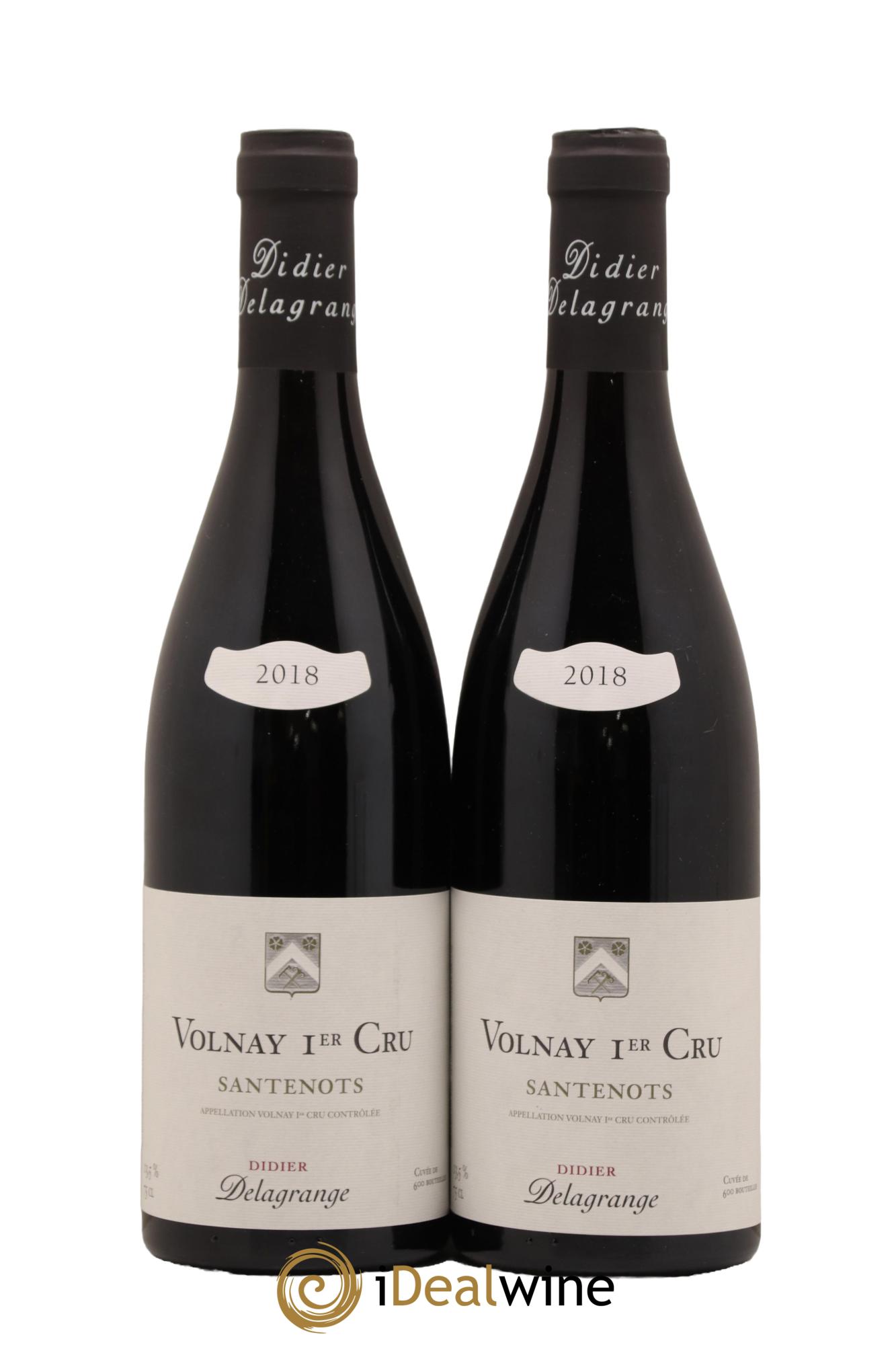 Volnay 1er Cru Santenots Domaine Delagrange 2018 - Lot de 2 bouteilles - 0