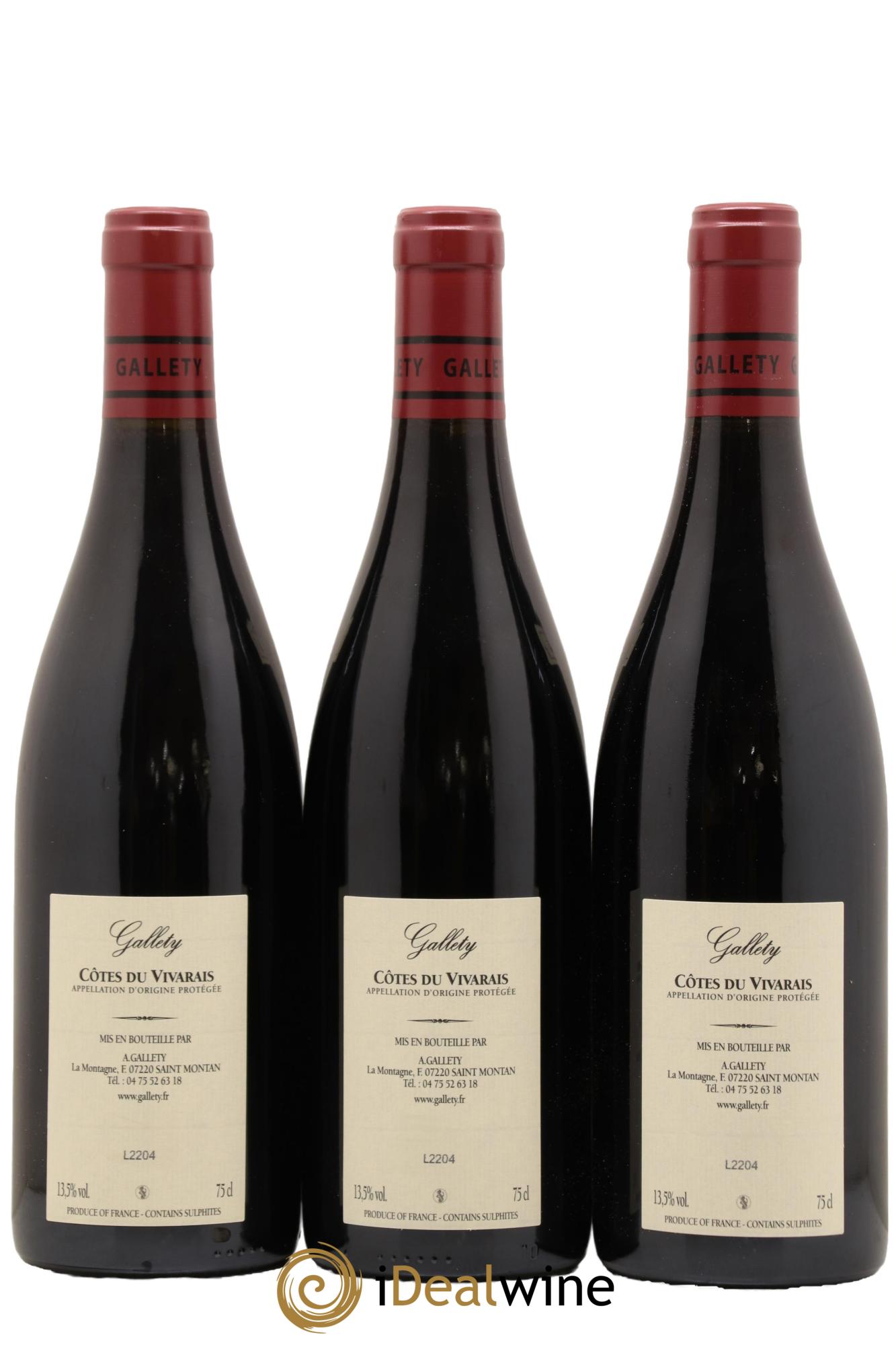 Côtes du Vivarais La Syrare Gallety (Domaine) 2019 - Lot de 6 bouteilles - 4