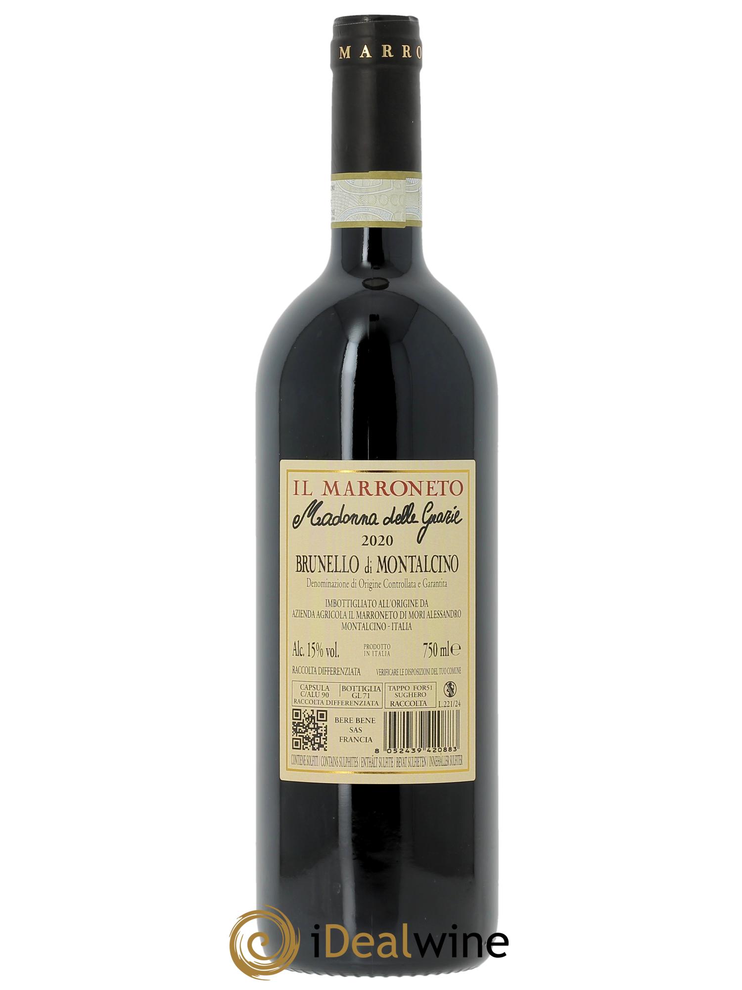 Brunello di Montalcino DOCG Madonna delle Grazie Il Marroneto  2020 - Lot de 1 bouteille - 1
