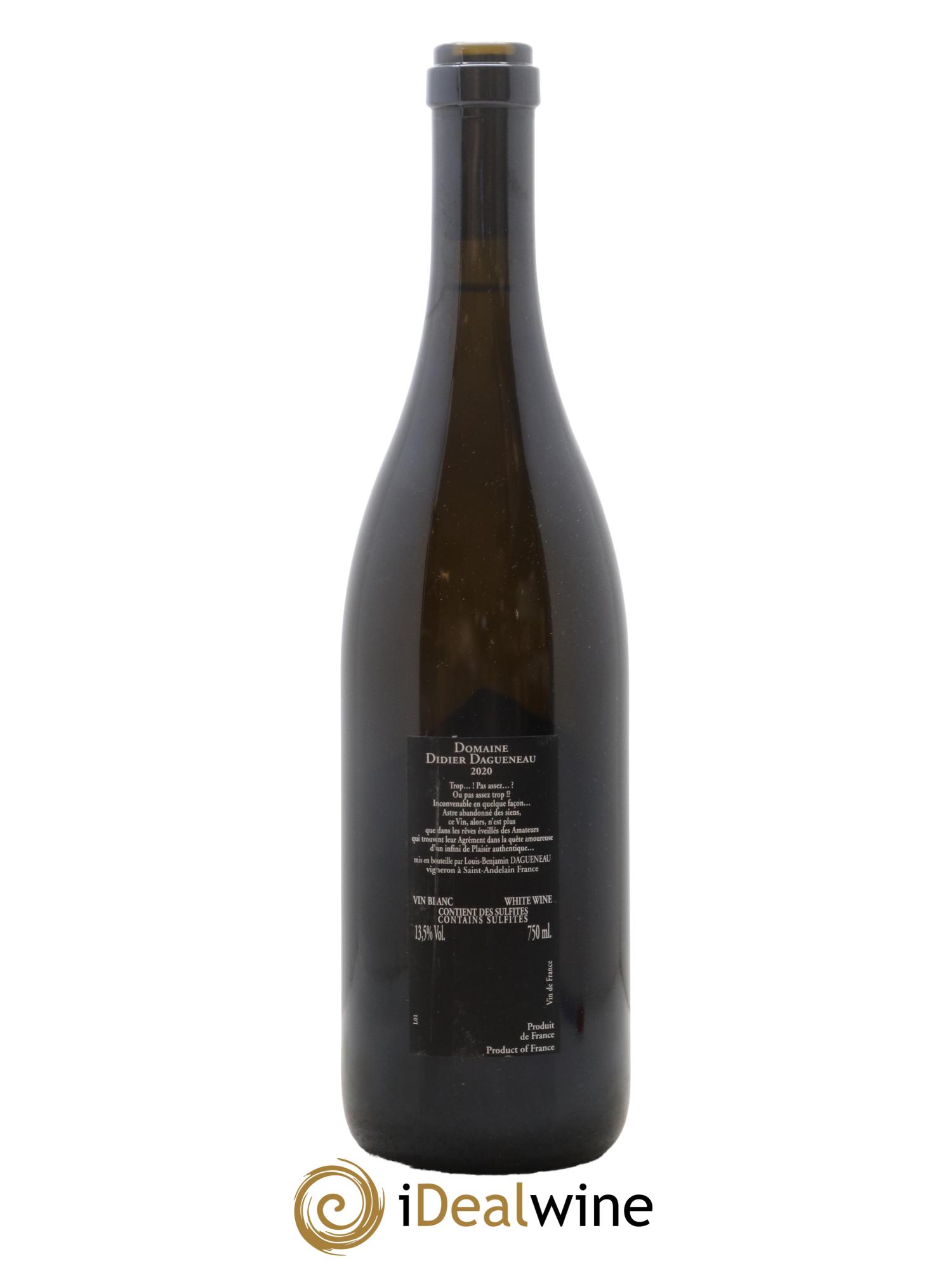 Vin de France (anciennement Pouilly-Fumé) Silex Dagueneau (Domaine Didier - Louis-Benjamin)  2020 - Lot de 1 bouteille - 1