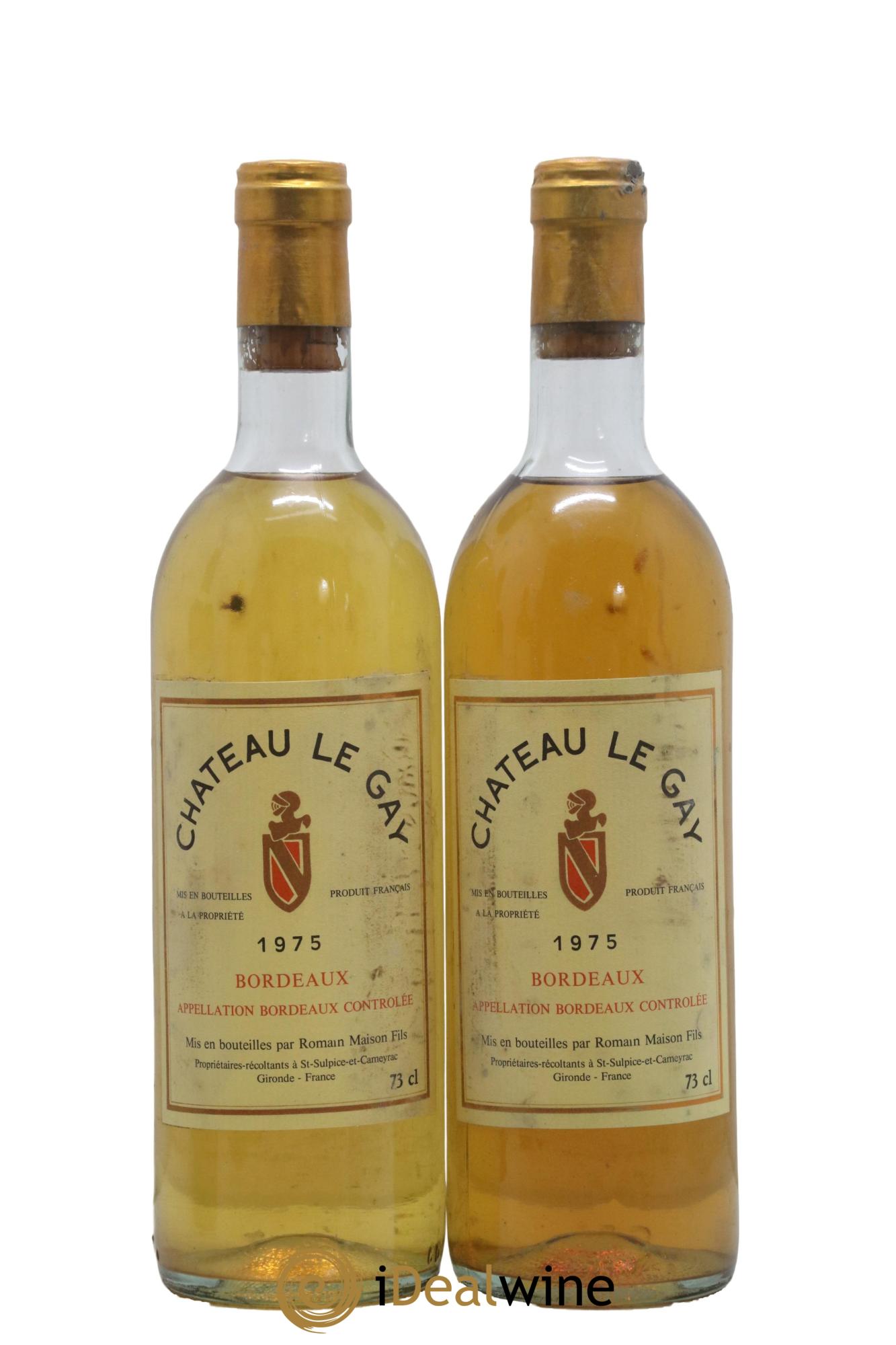 Bordeaux Chateau Le Gay 1975 - Lot de 2 bouteilles - 0