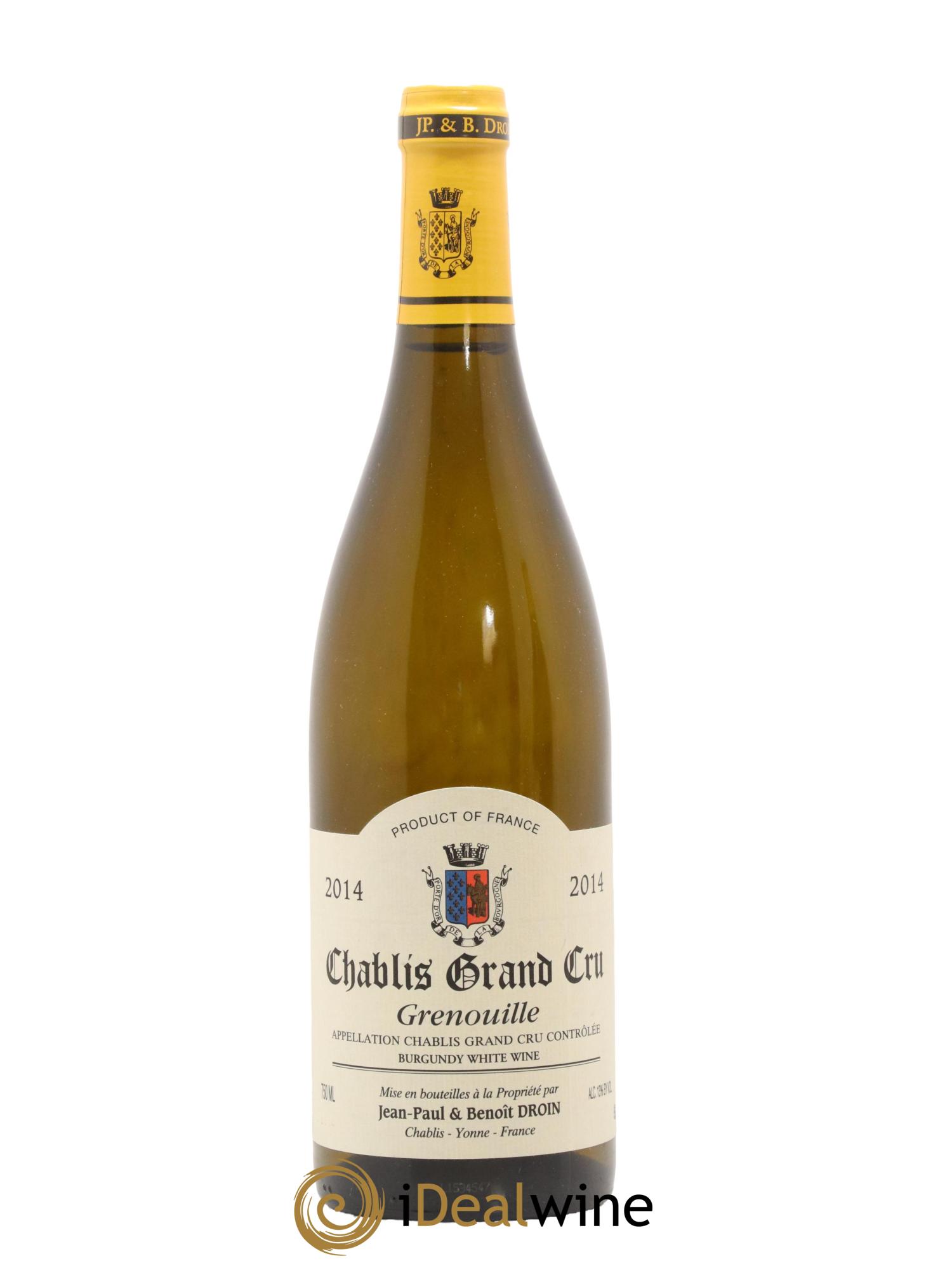 Chablis Grand Cru Grenouilles Jean-Paul & Benoît Droin (Domaine) 2014 - Lotto di 1 bottiglia - 0