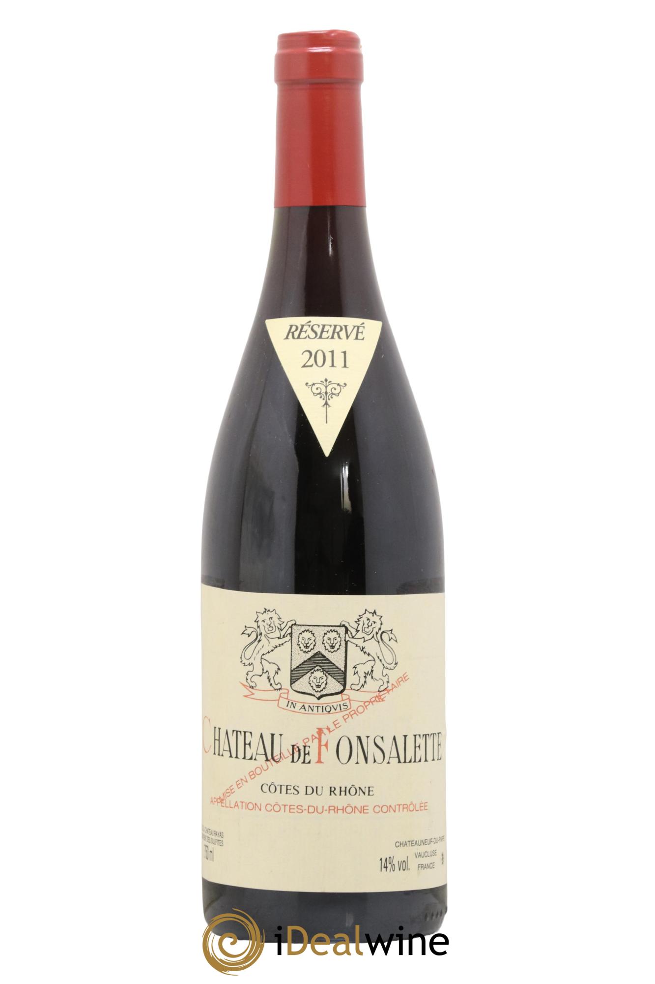 Côtes-du-Rhône Château de Fonsalette Emmanuel Reynaud 2011 - Lot de 1 bouteille - 0