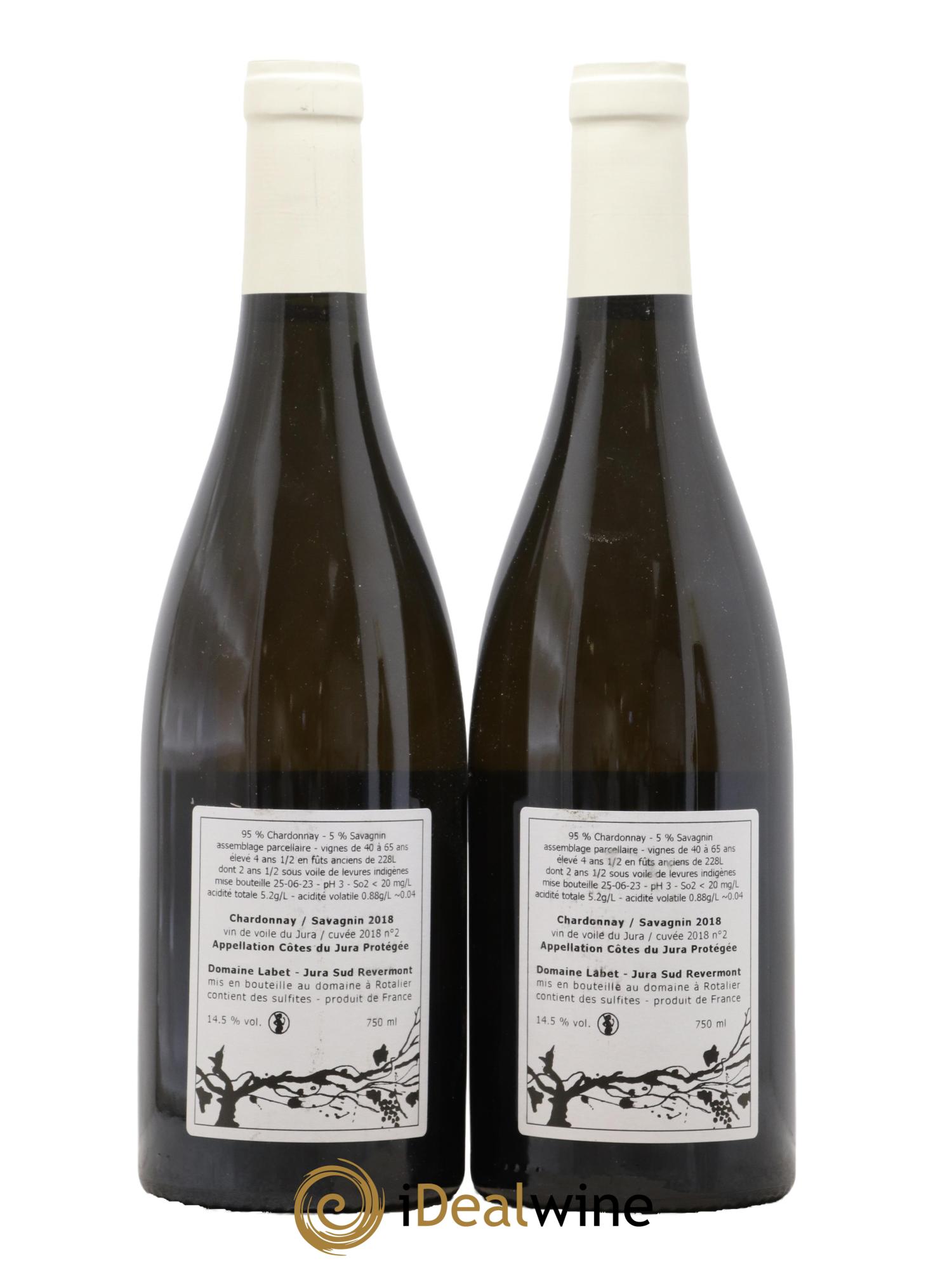 Côtes du Jura Vin de Voile Domaine Labet 2018 - Posten von 2 Flaschen - 1