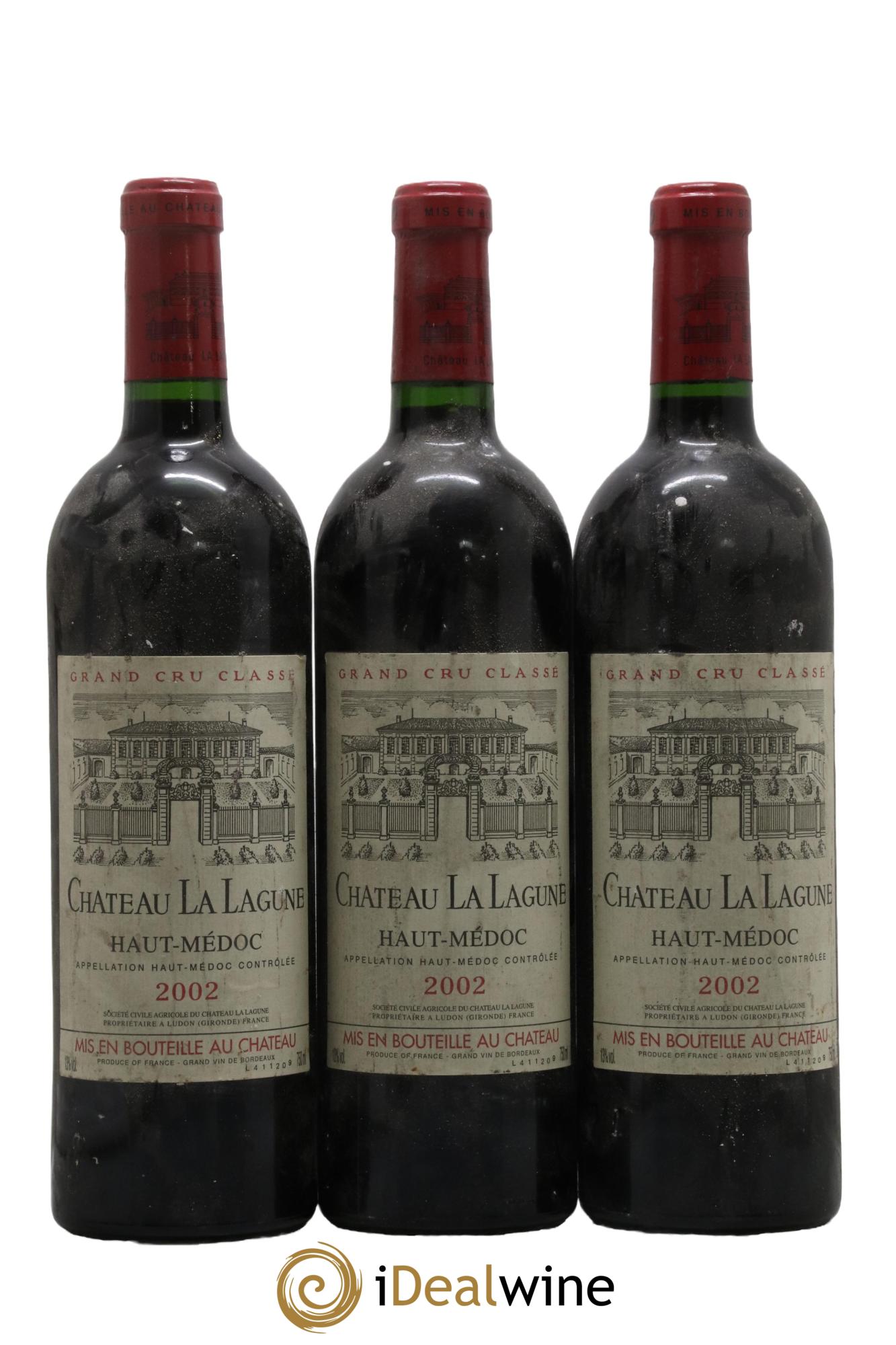 Château la Lagune 3ème Grand Cru Classé 2002 - Lot de 3 bouteilles - 0