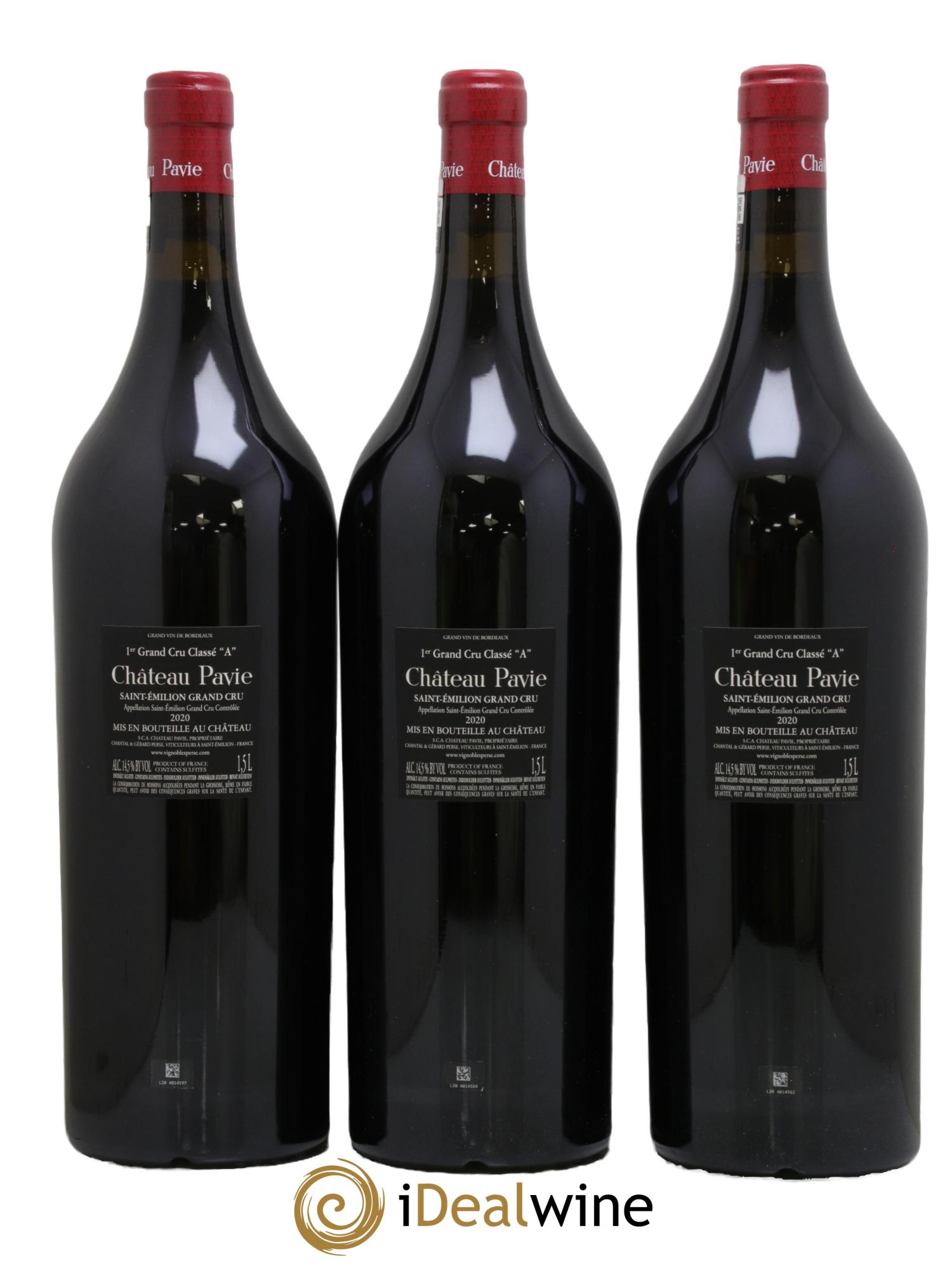 Château Pavie 1er Grand Cru Classé A 2020 - Lot of 3 magnums - 1