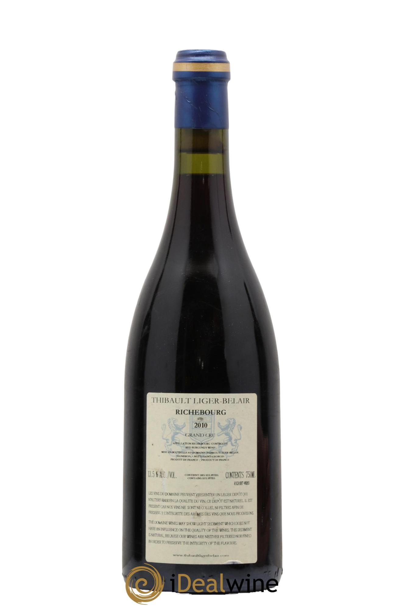 Richebourg Grand Cru Thibault Liger-Belair  2010 - Lot de 1 bouteille - 1