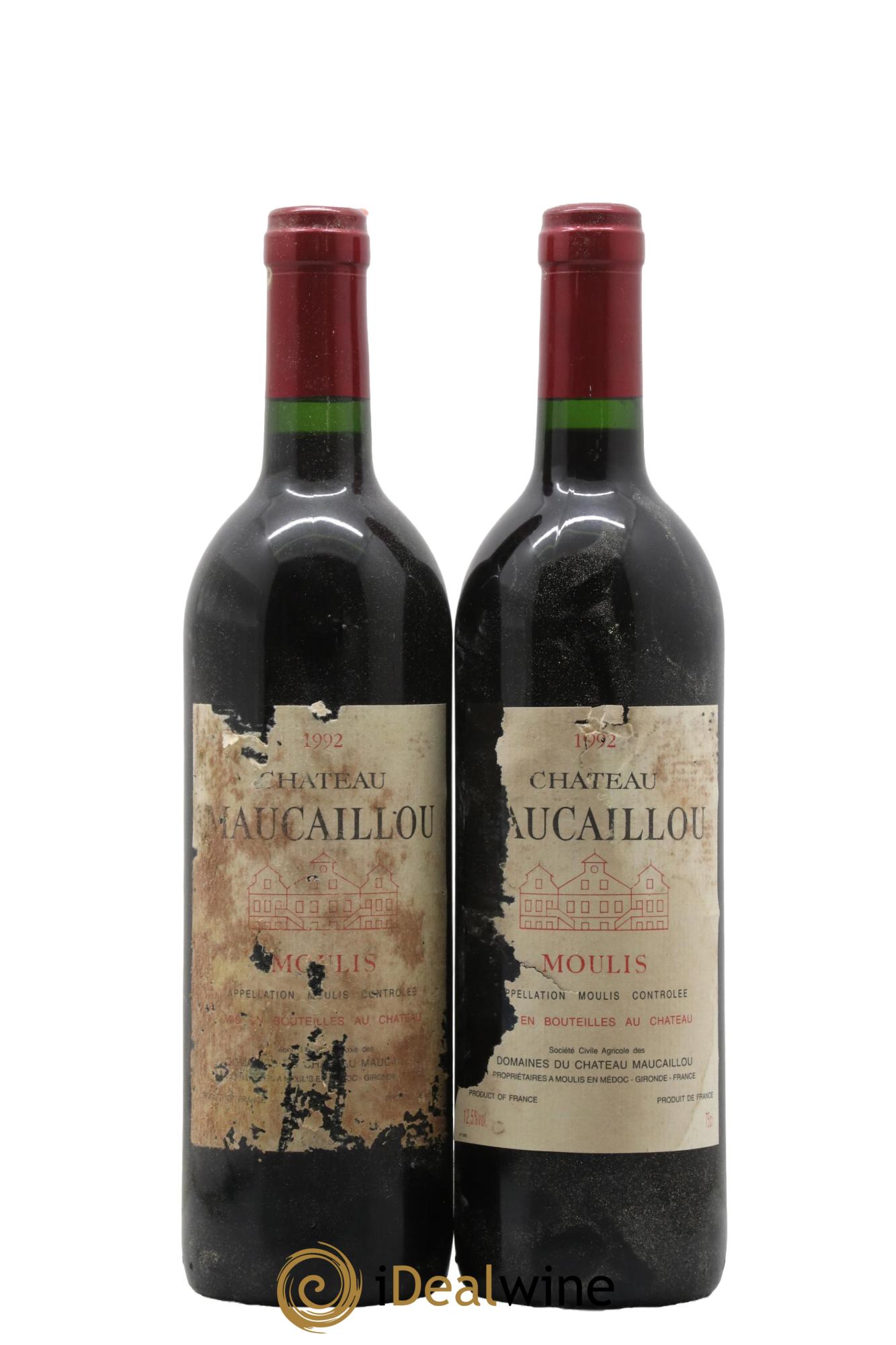Château Maucaillou 1992 - Lotto di 2 bottiglie - 0