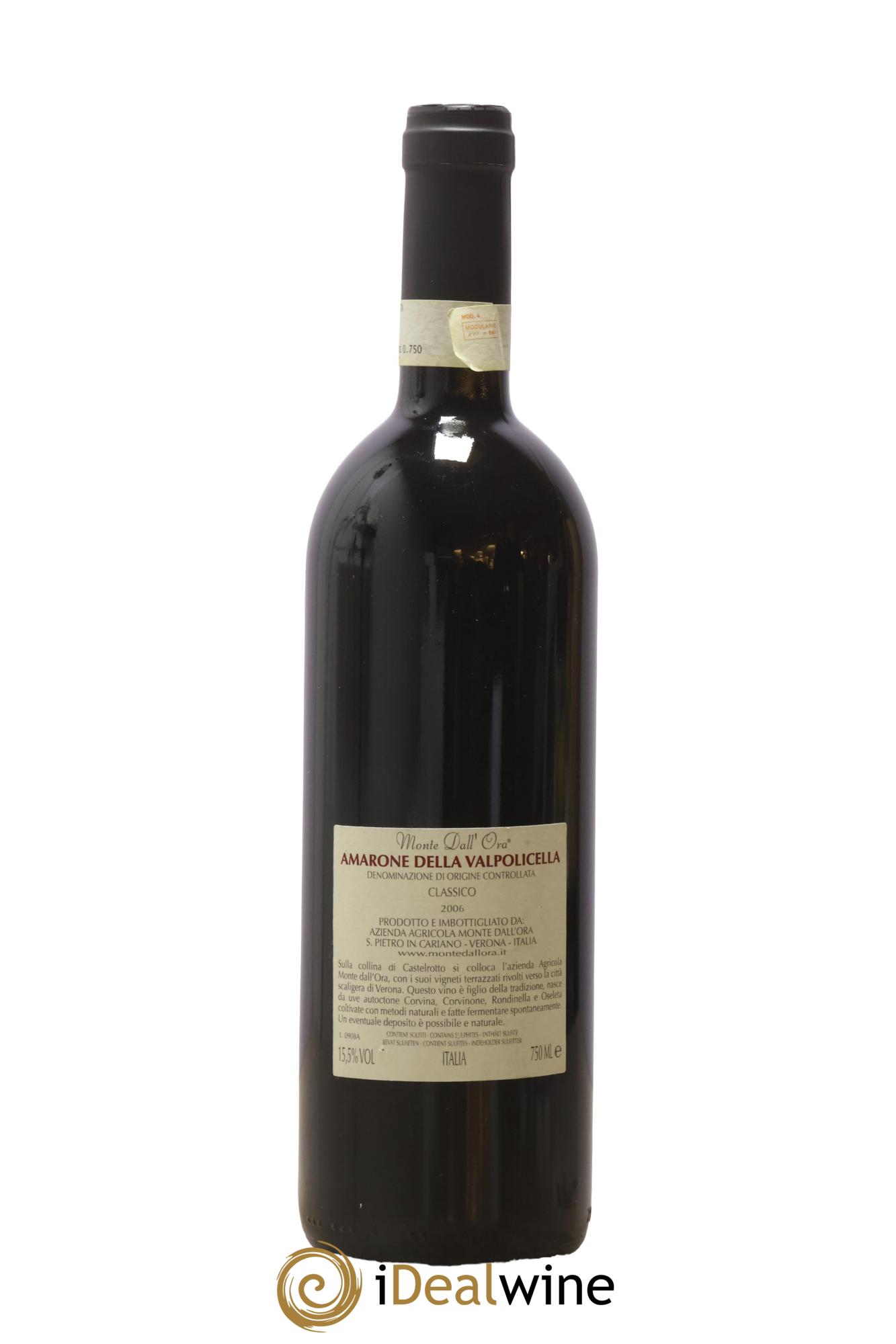 Amarone della Valpolicella DOC Classico Monte D' All Ora 2006 - Lotto di 1 bottiglia - 1
