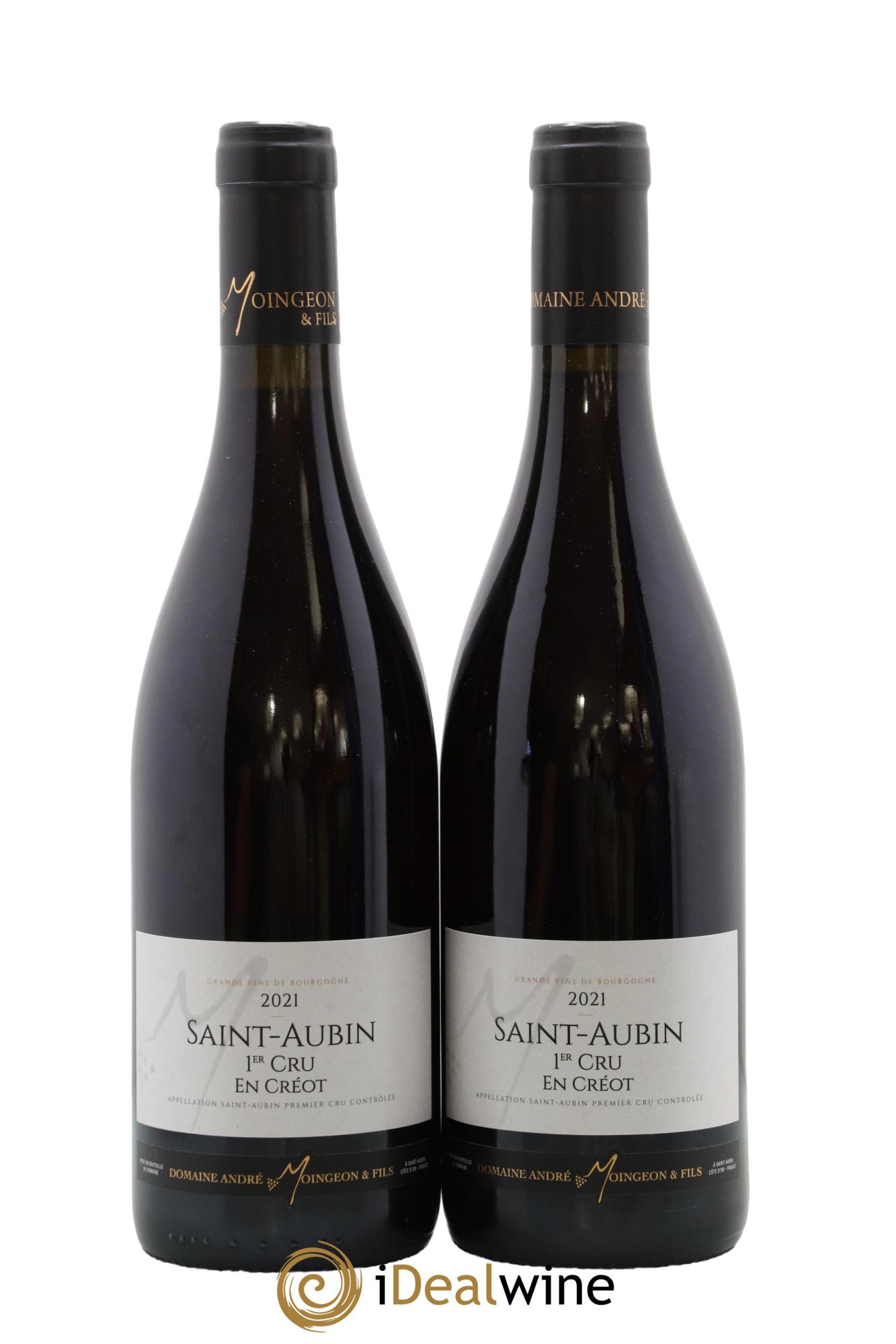 Saint-Aubin 1er Cru En Creot Domaine Moingeon 2021 - Lot de 2 bouteilles - 0