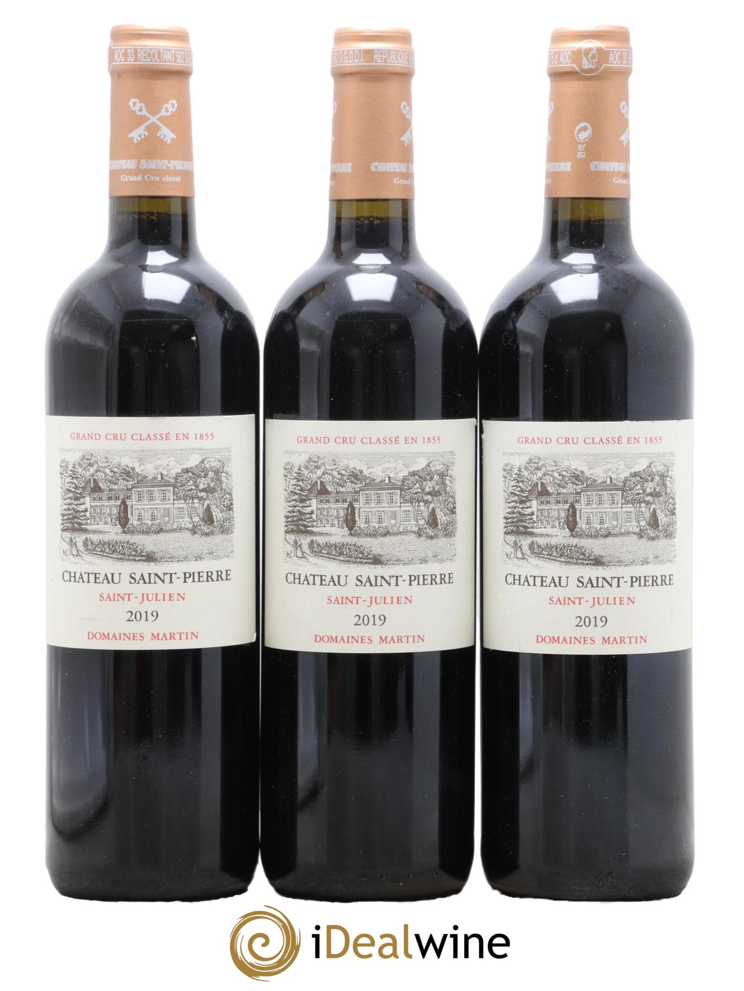 Château Saint-Pierre 4ème Grand Cru Classé 2019 - Lot de 3 bouteilles - 0